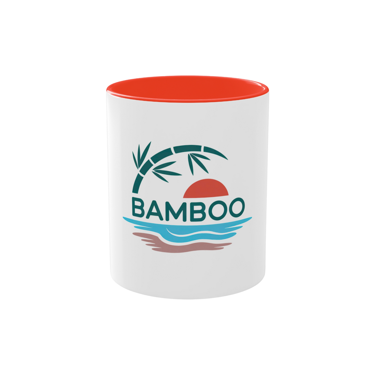 Bamboo Sunset Coffee Mug — Two-Tone 11oz Ceramic