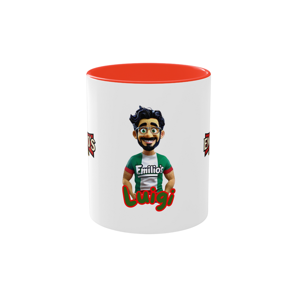 Personalized Luigi Cartoon Coffee Mug — Two-Tone 11oz