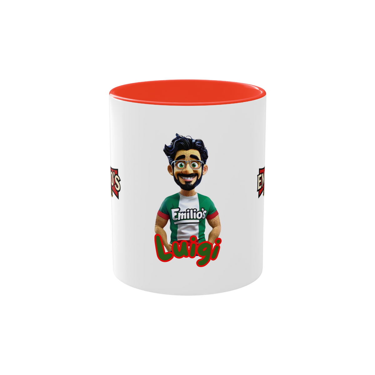 Personalized Luigi Cartoon Coffee Mug — Two-Tone 11oz