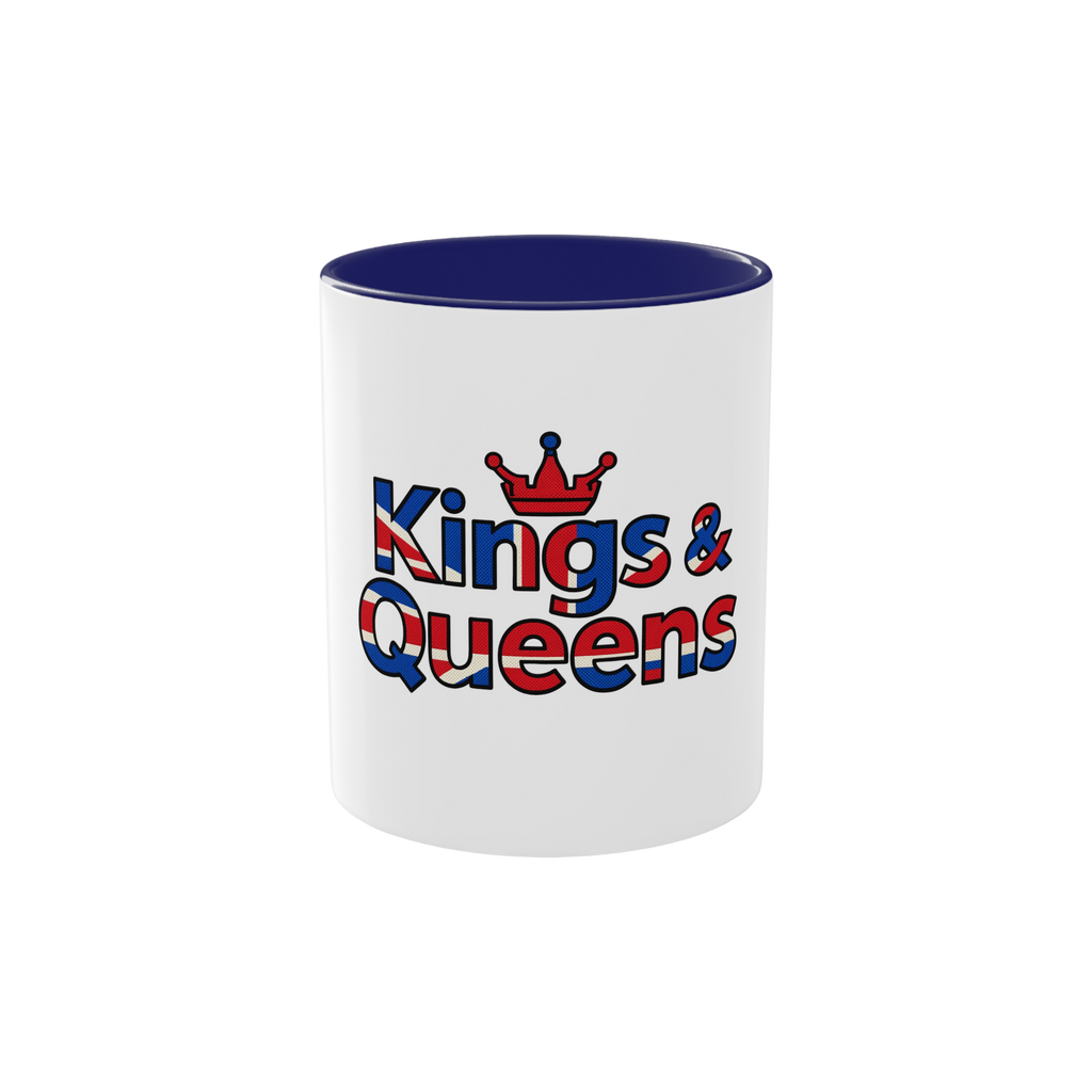 Kings & Queens Union Jack Coffee Mug — Patriotic Two-Tone 11oz