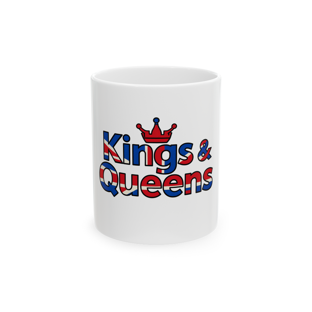 Kings & Queens Ceramic Mug — Patriotic Crown Coffee Cup 11oz