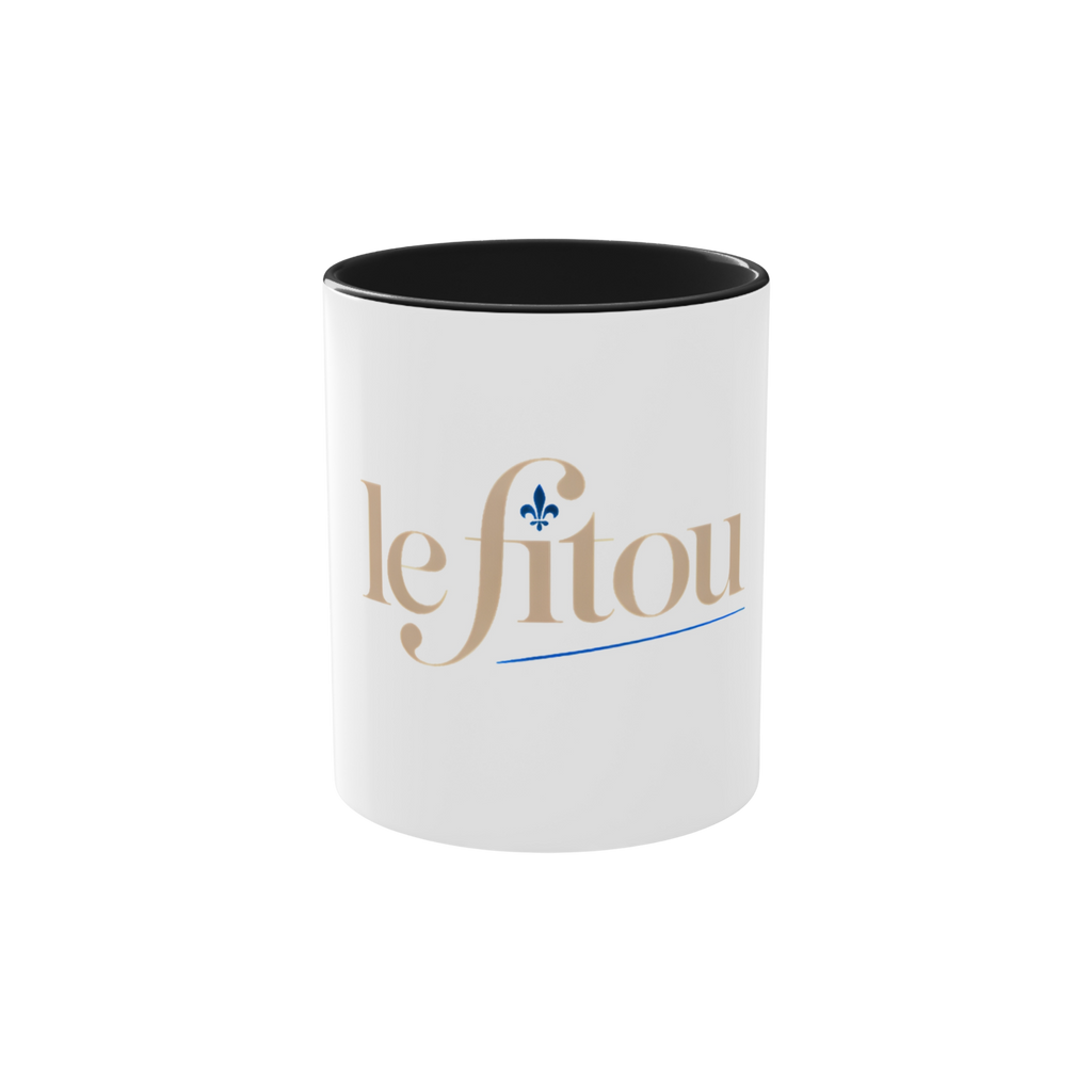 Le Fitou Two-Tone Coffee Mug (11oz) — Elegant French Cafe Style