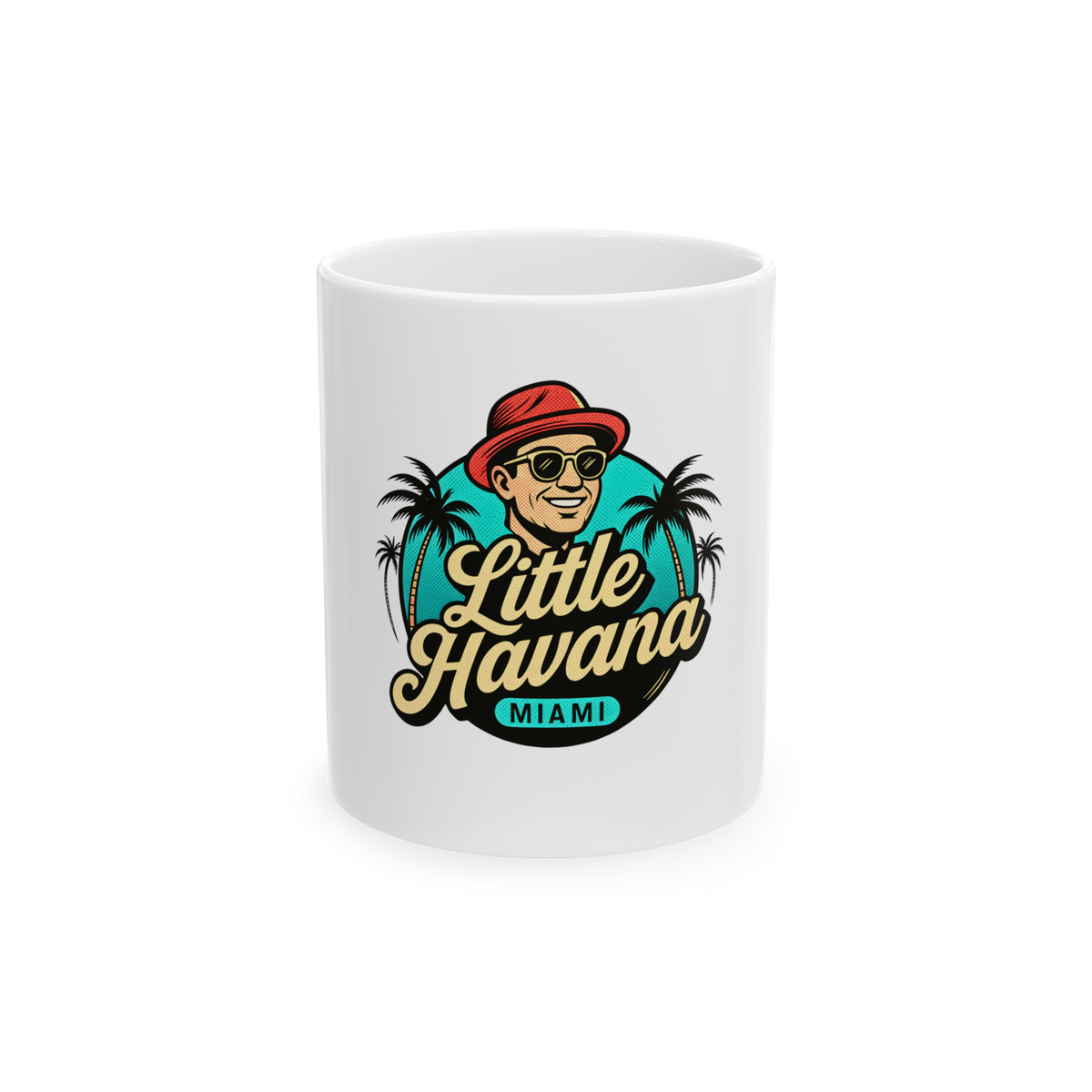 Little Havana Miami Ceramic Mug – Retro Cuban Palm Tree Coffee Cup 11oz