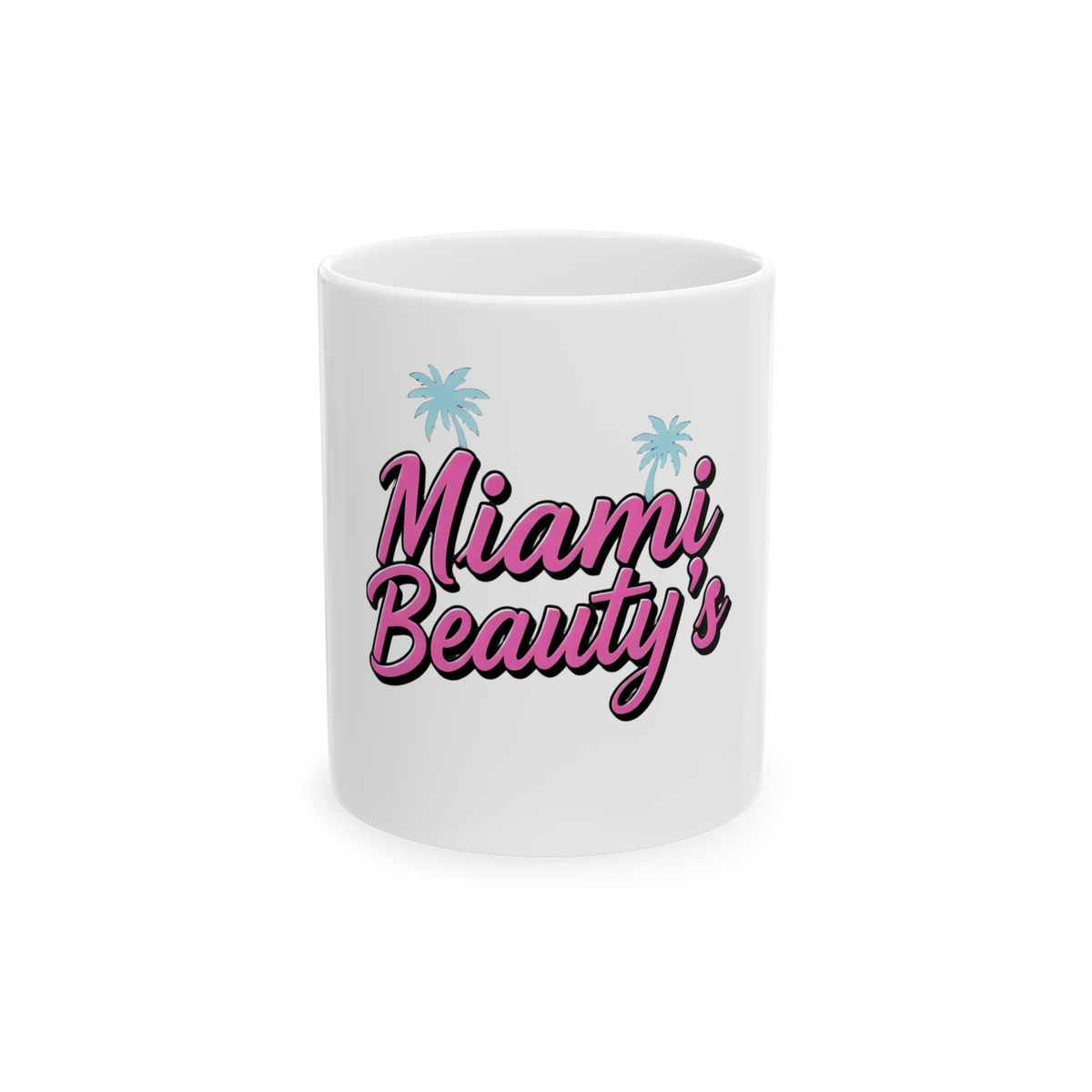 Miami Beauty's Ceramic Mug — Retro Palm Beach Coffee Cup (11oz & 15oz)