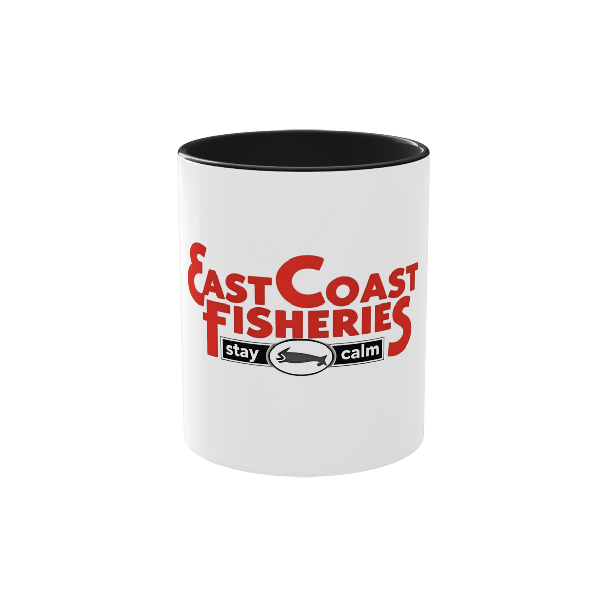East Coast Fisheries Coffee Mug – 'Stay Calm' Two-Tone 11oz