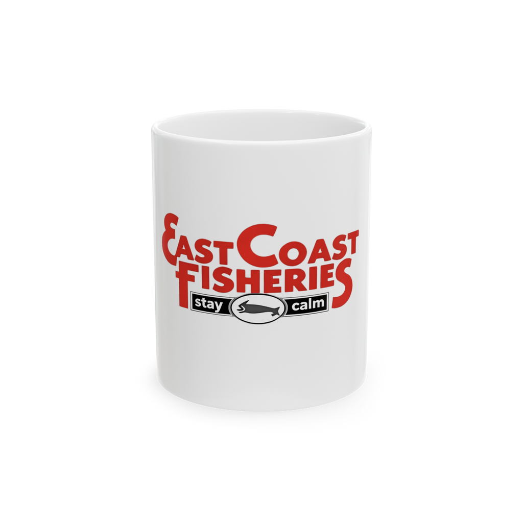 East Coast Fisheries Ceramic Mug – "Stay Calm" Fishing Coffee Cup 11oz