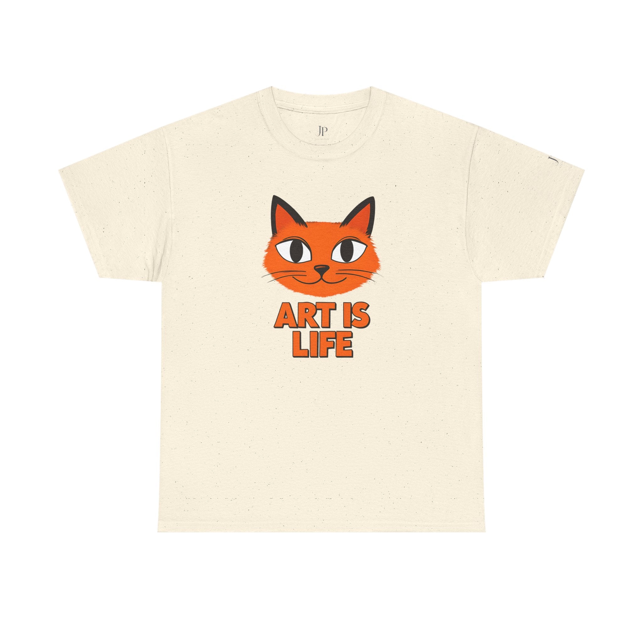 Orange Katze Illustration Kunst Ist Leben T-Shirt | Süßes Katzen-Gesicht, Grafik-Shirt