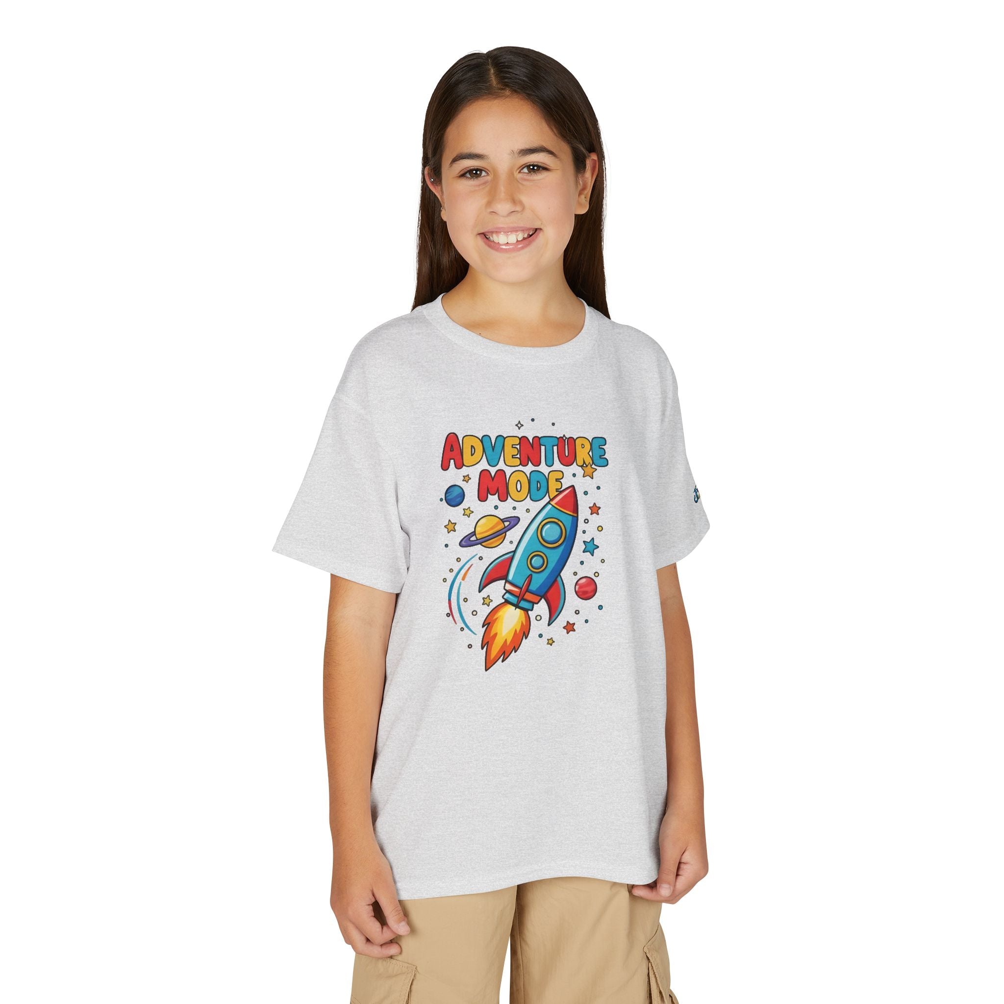Adventure Mode Rocket Youth T-Shirt | Kids Space Cartoon Tee, JPE Kids Edition