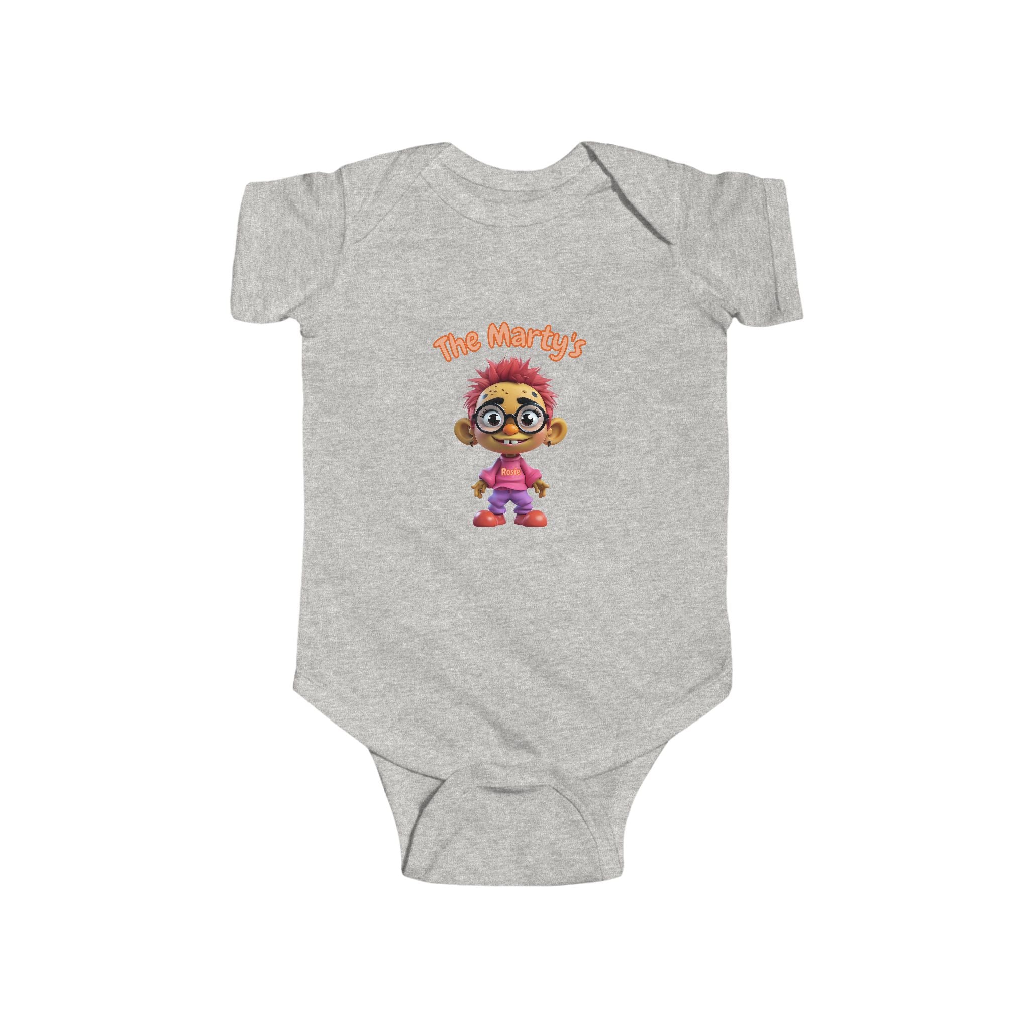 Martys Cartoon Baby Bodysuit | Niedlicher Lockenhaar-Charakter Rosie – The Martys