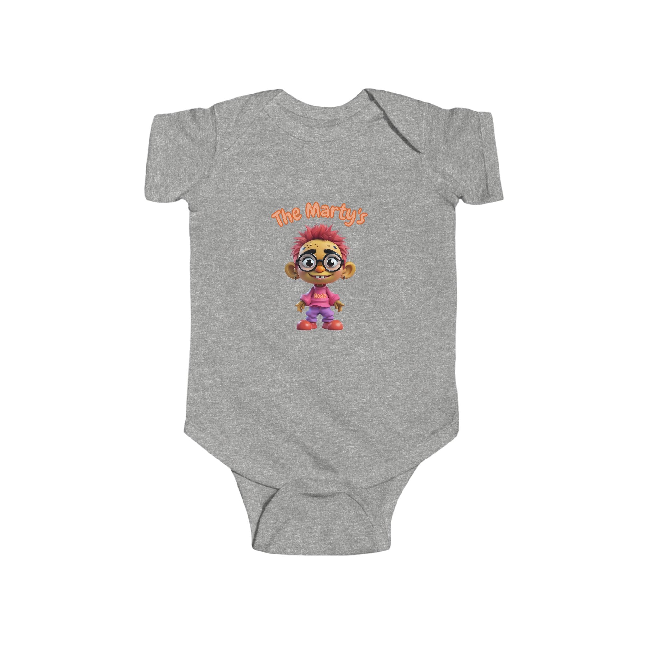 Martys Cartoon Baby Bodysuit | Niedlicher Lockenhaar-Charakter Rosie – The Martys