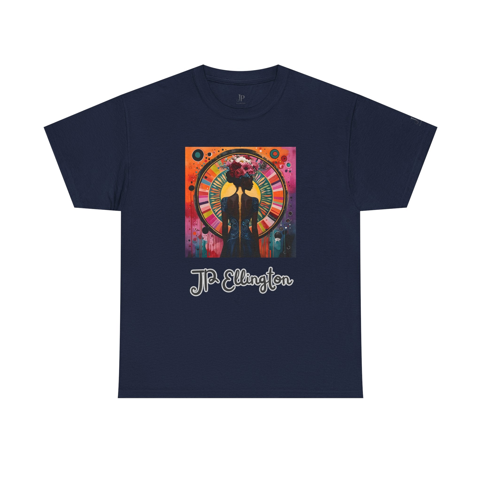 Jazz-Porträt-Uhr-Design T-Shirt | J.P. Ellington Schrift