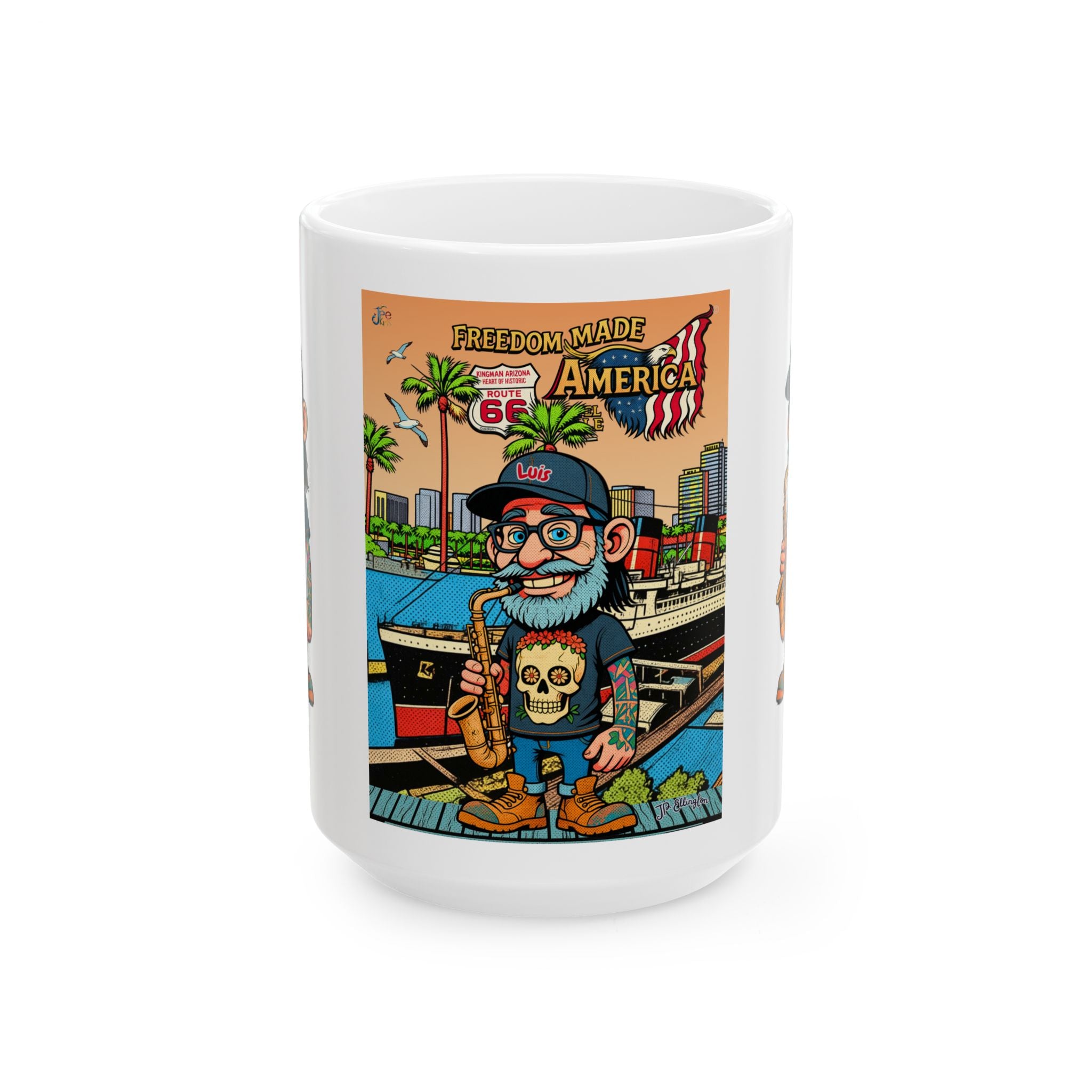 Freedom made America Tasse | New Orleans Tasse, Route 66, USA Kaffeetasse
