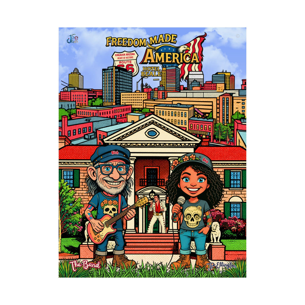 Freedom Made America poster | Matte Vertical Poster, Memphis poster, graceland