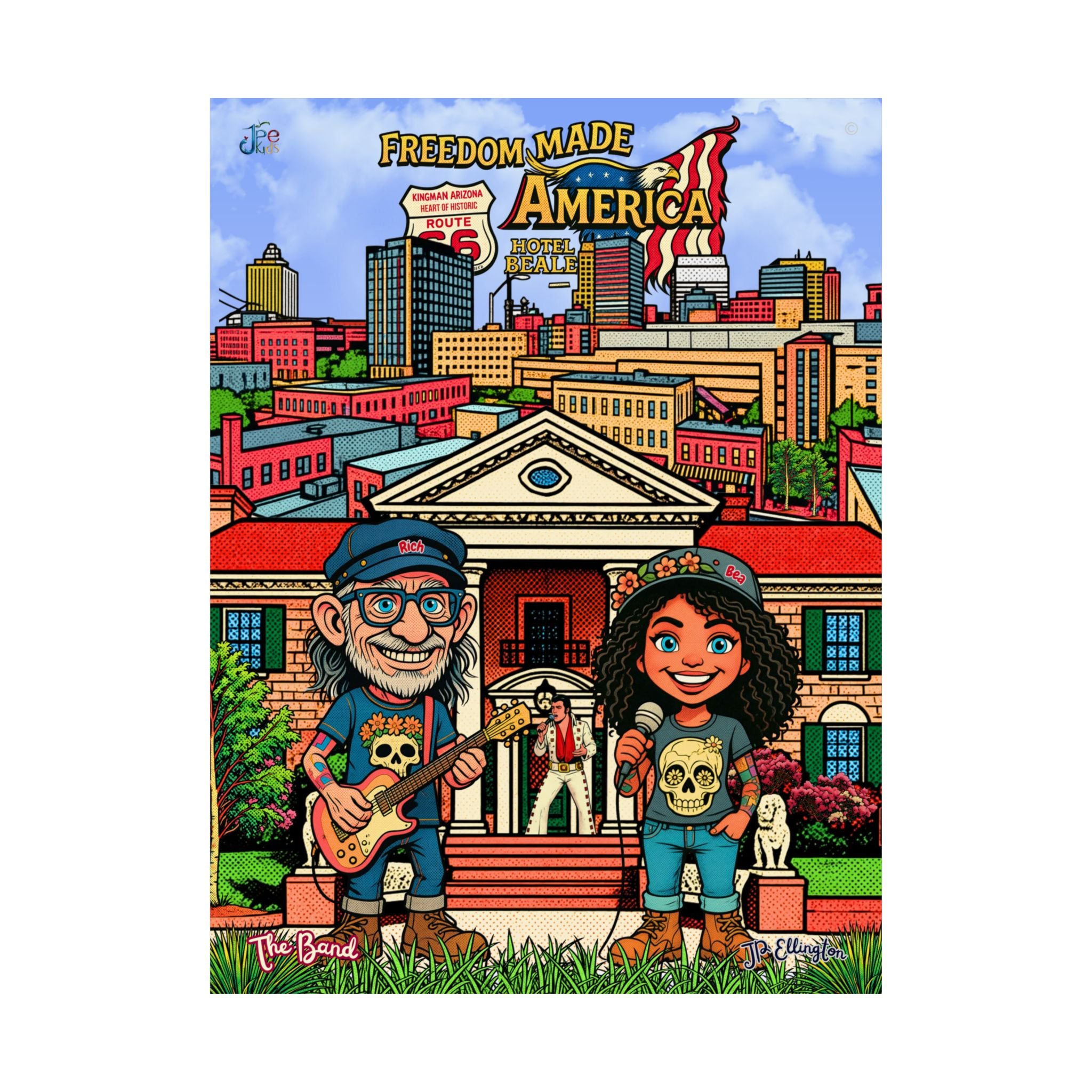Freedom Made America poster | Matte Vertical Poster, Memphis poster, graceland