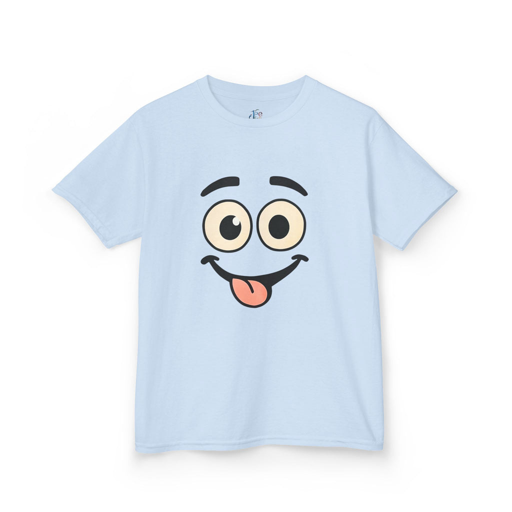Silly Face Tongue Out Kids Tee | Cute Emoji Cartoon Shirt