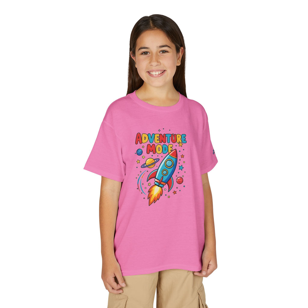 Adventure Mode Rocket Youth T-Shirt | Kids Space Cartoon Tee, JPE Kids Edition