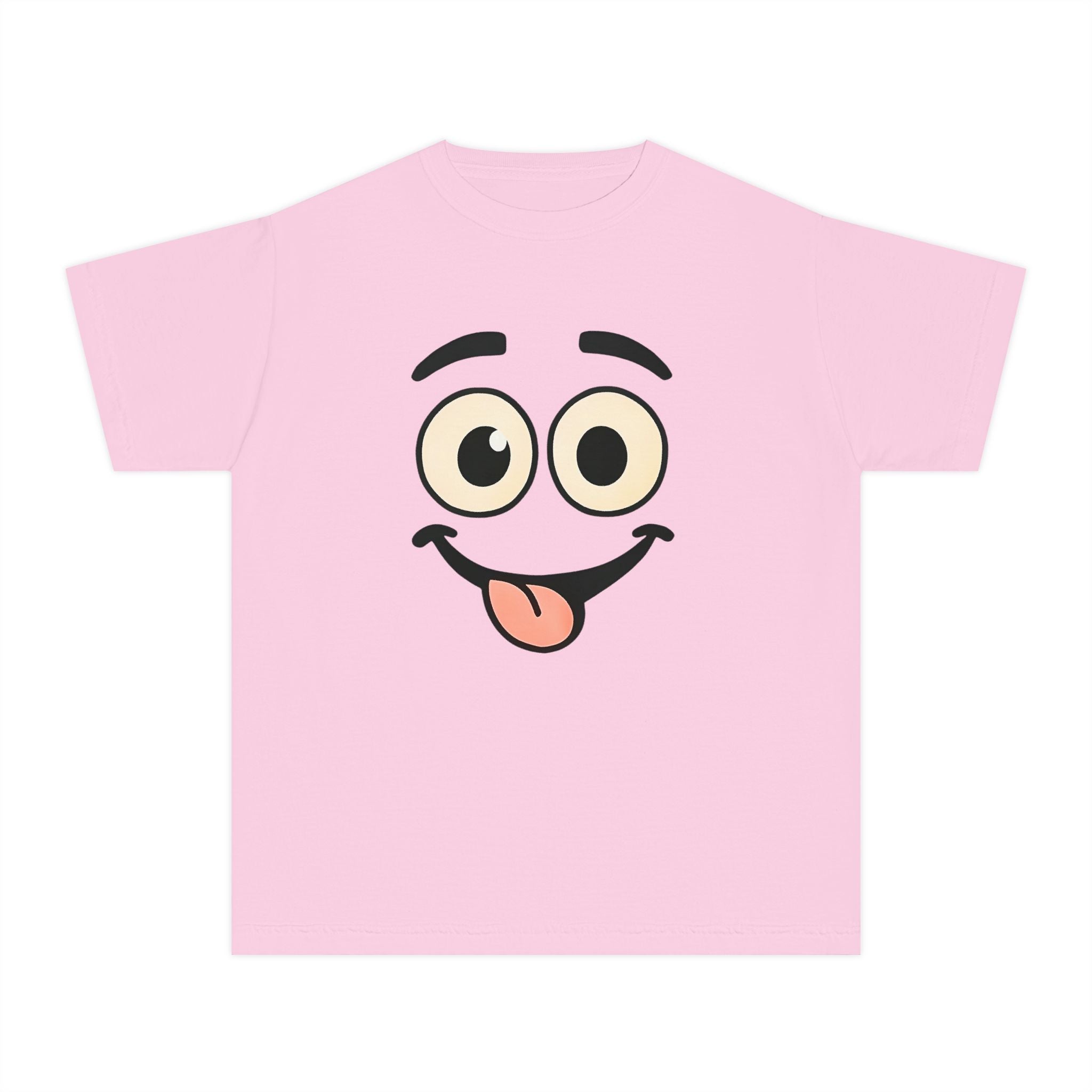 Lustiges Smiley-Gesicht Kinder-T-Shirt | Verspieltes Emoji-Shirt, Zunge-Raus-Ausdruck, JPE Kids Edition
