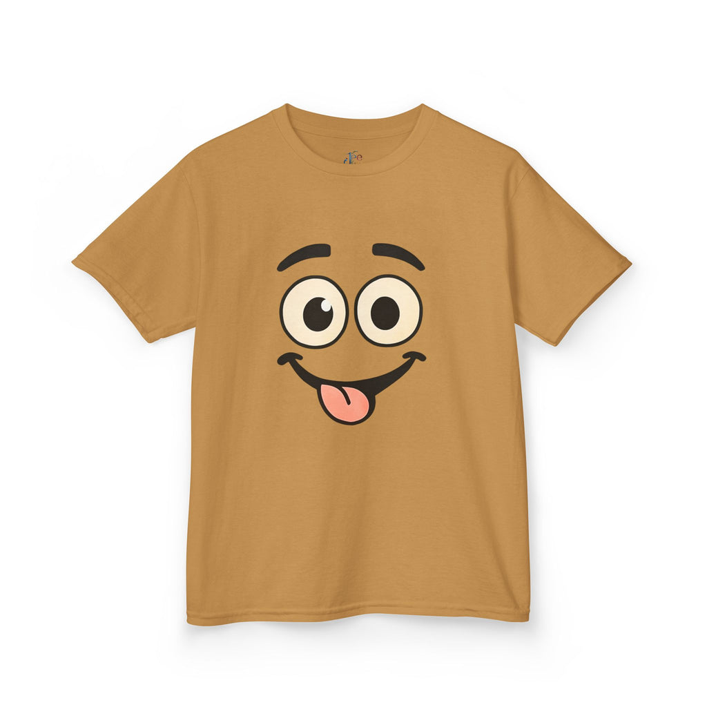 Silly Face Tongue Out Kids Tee | Cute Emoji Cartoon Shirt