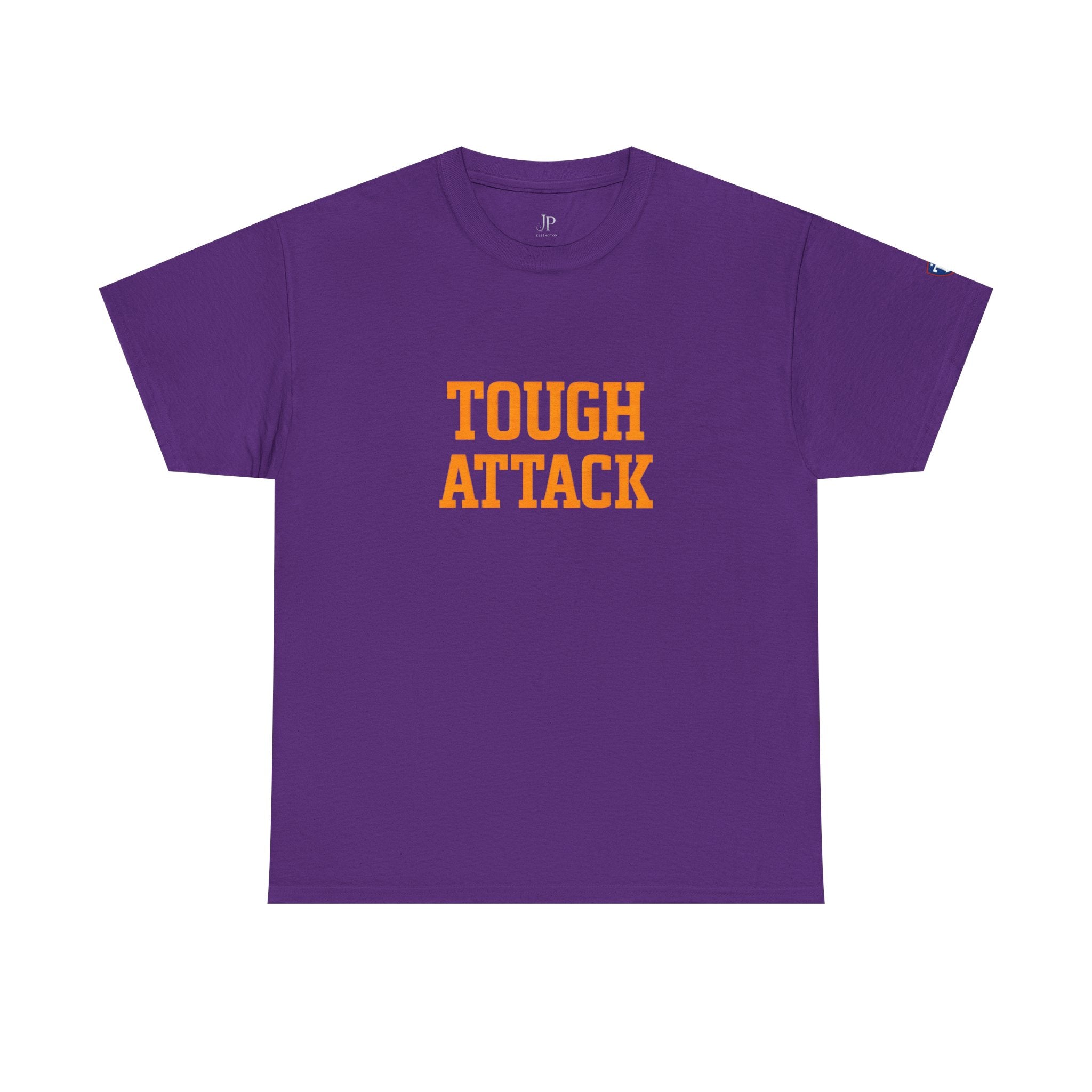 Tough Attack Tee | Sports Slogan, Retro College Lettering, Titan Athletic, JP Ellington