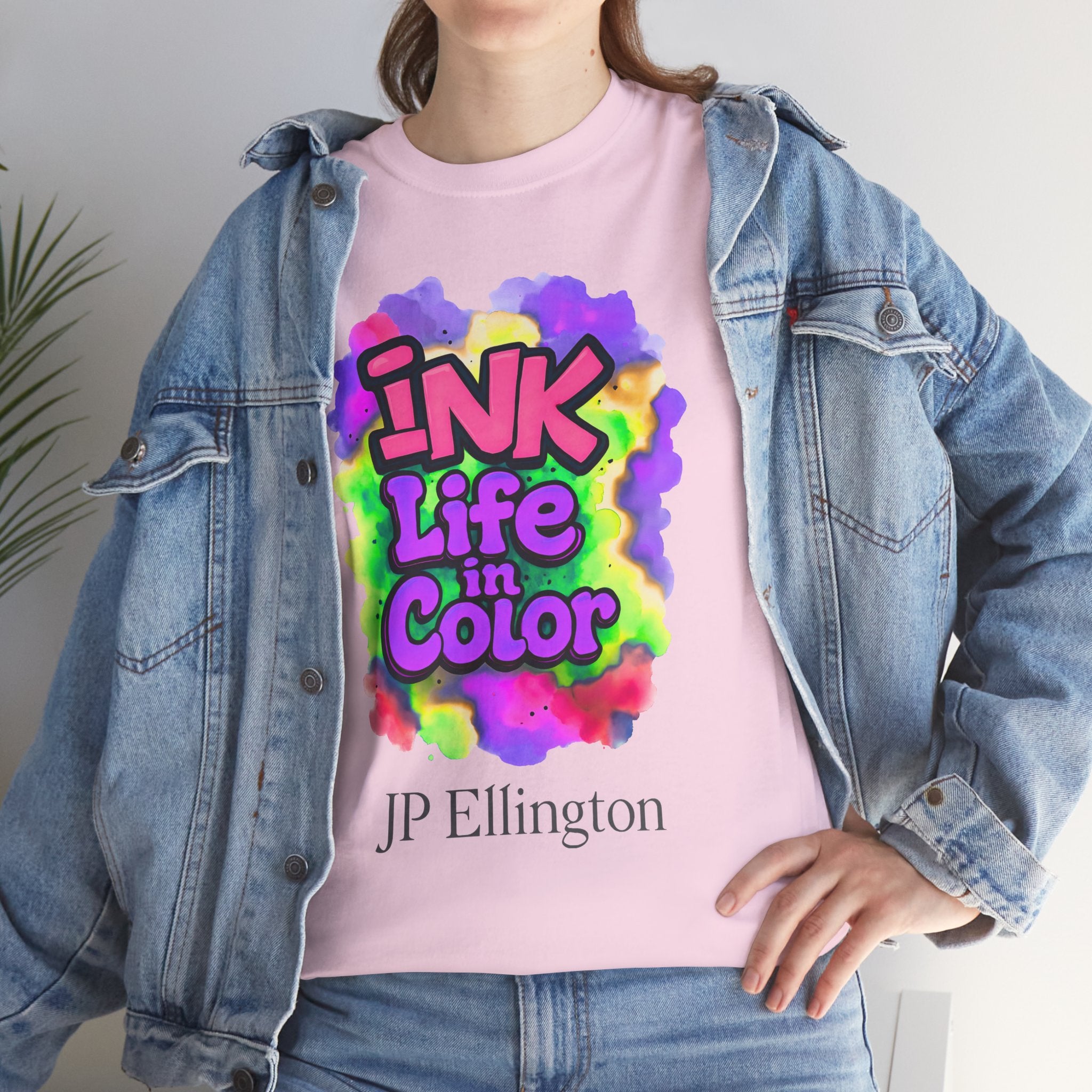 Ink Life in Color T-Shirt | Bunte Aquarell-Typografie