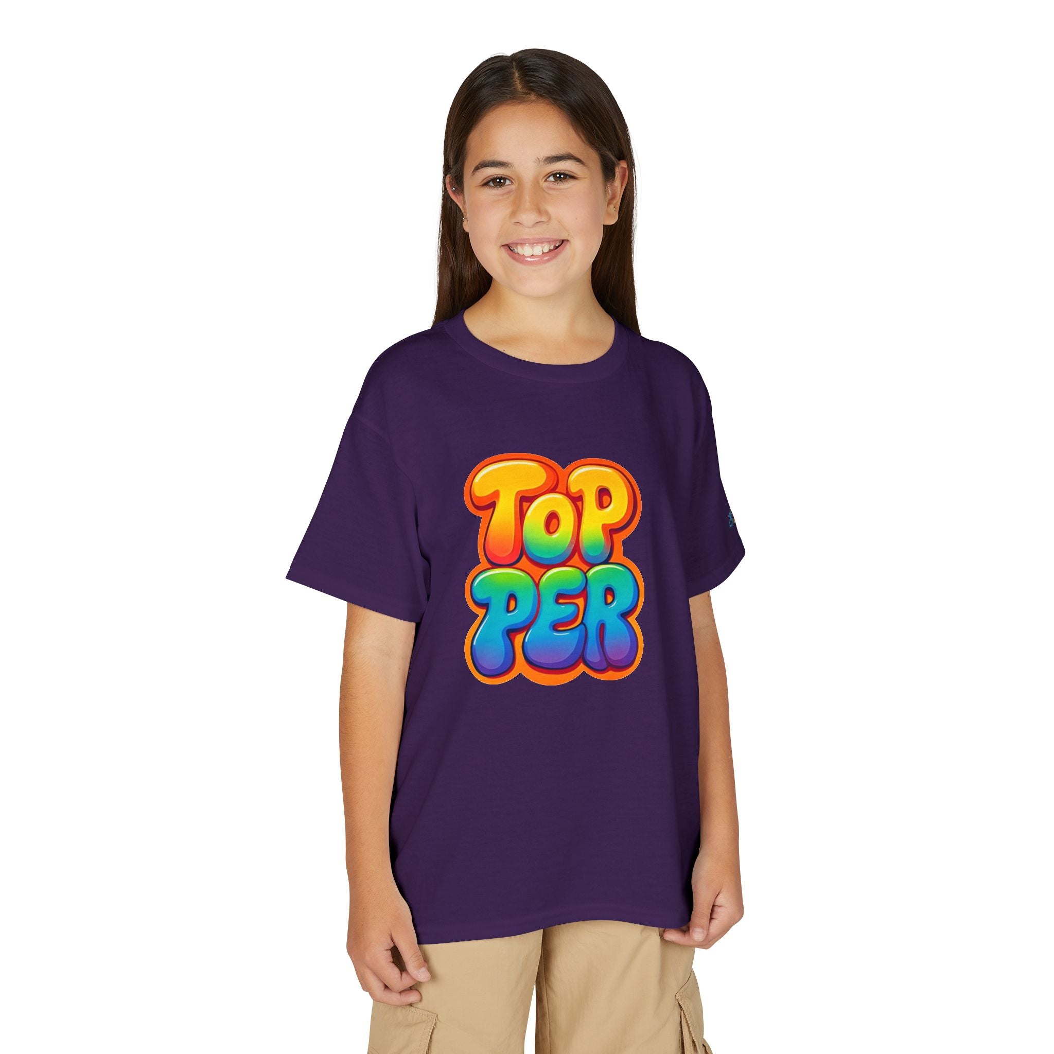 Topper Bubble Letters T-Shirt | Colorful Kids Graphic Tee, JPE Kids Edition