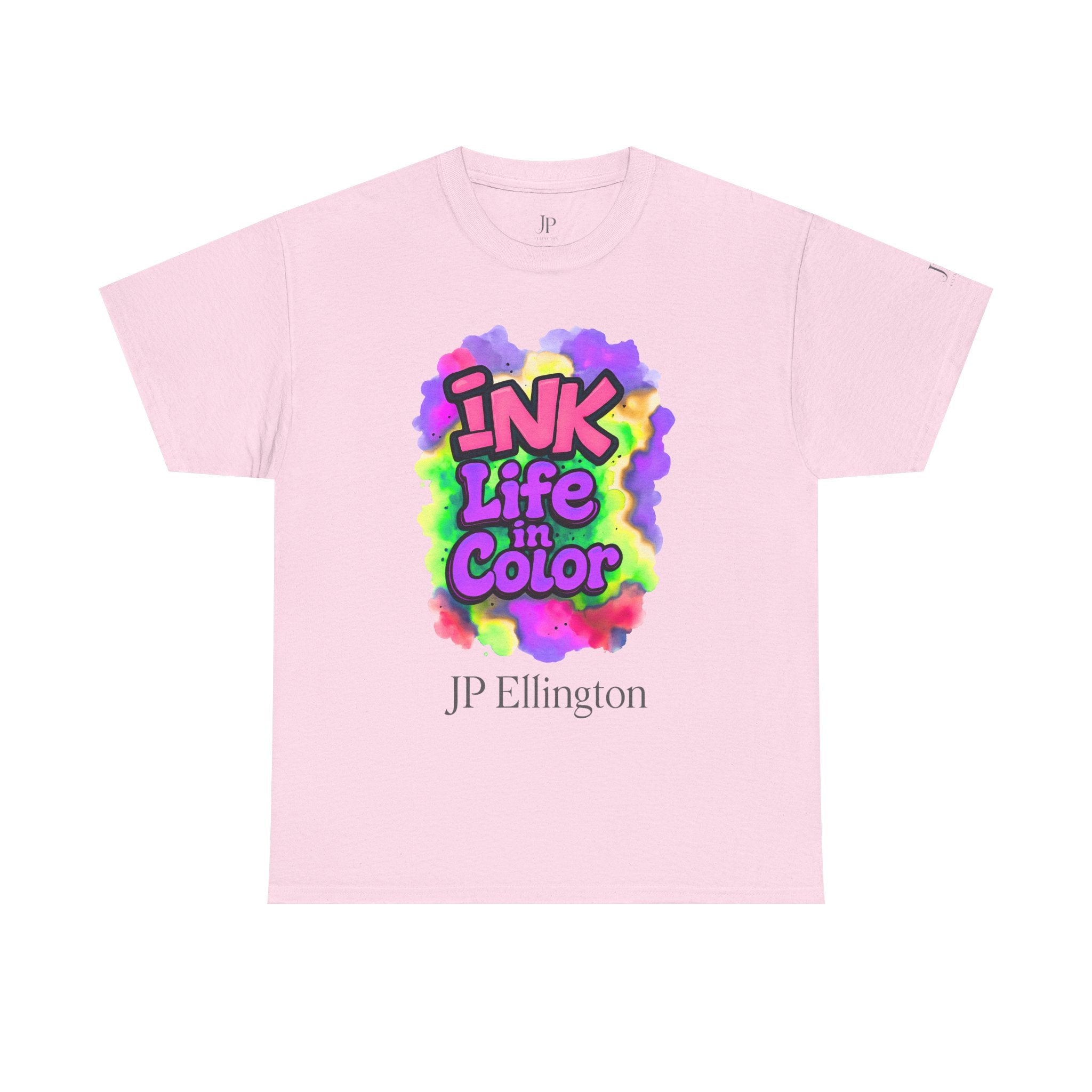 Ink Life in Color T-Shirt | Bunte Aquarell-Typografie