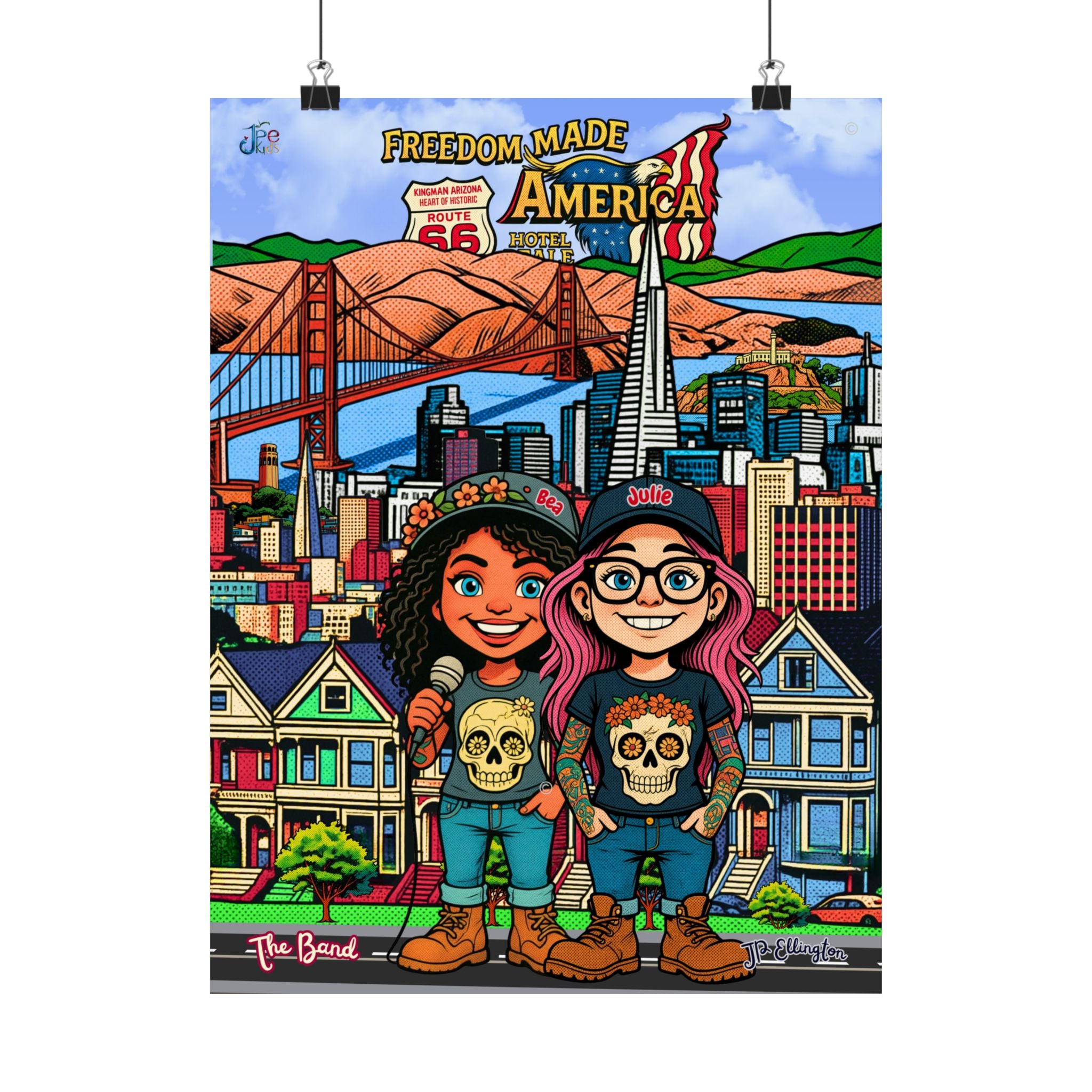 Freedom made America Matte Vertical Poster | San Francisco city poster