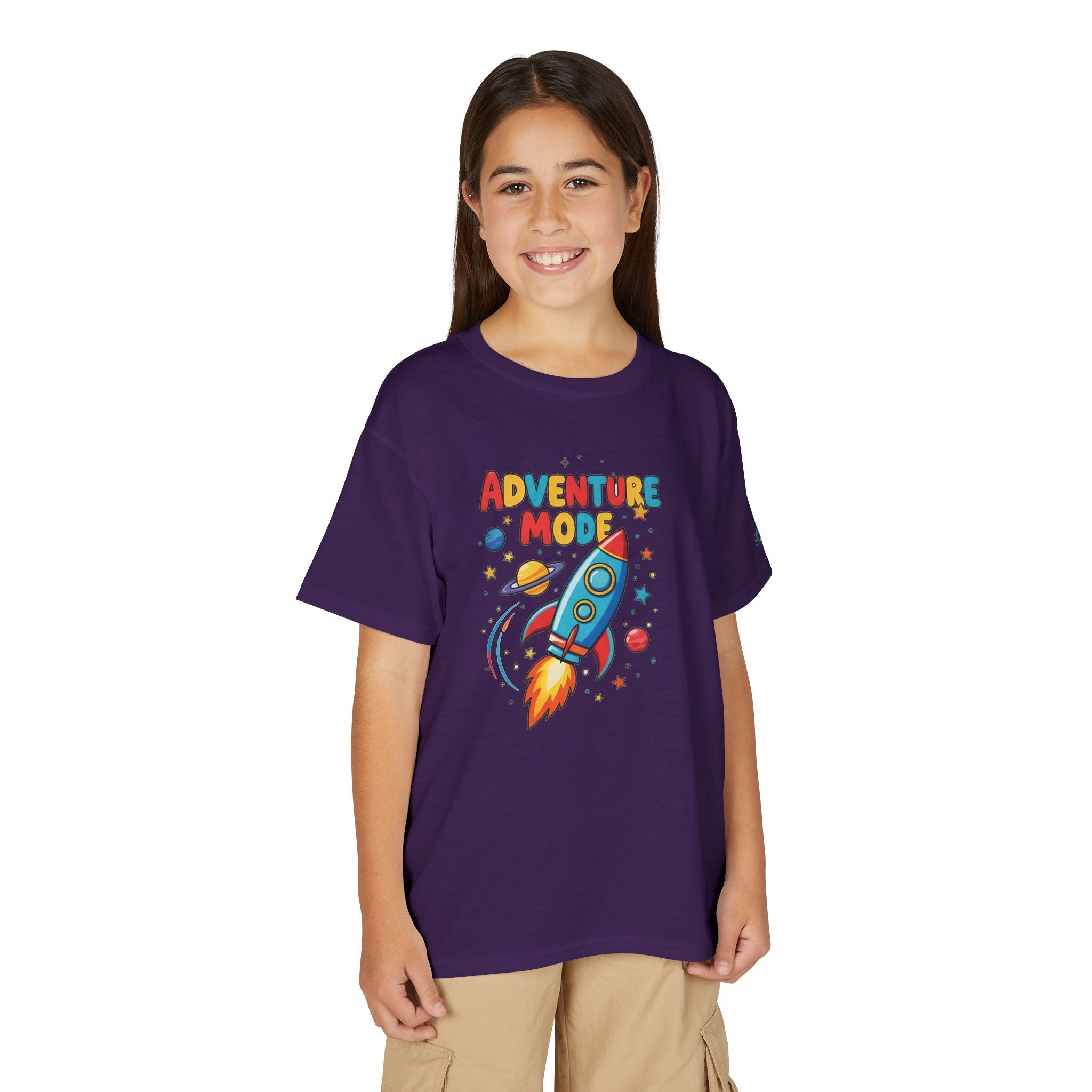 Adventure Mode Rocket Youth T-Shirt | Kids Space Cartoon Tee, JPE Kids Edition