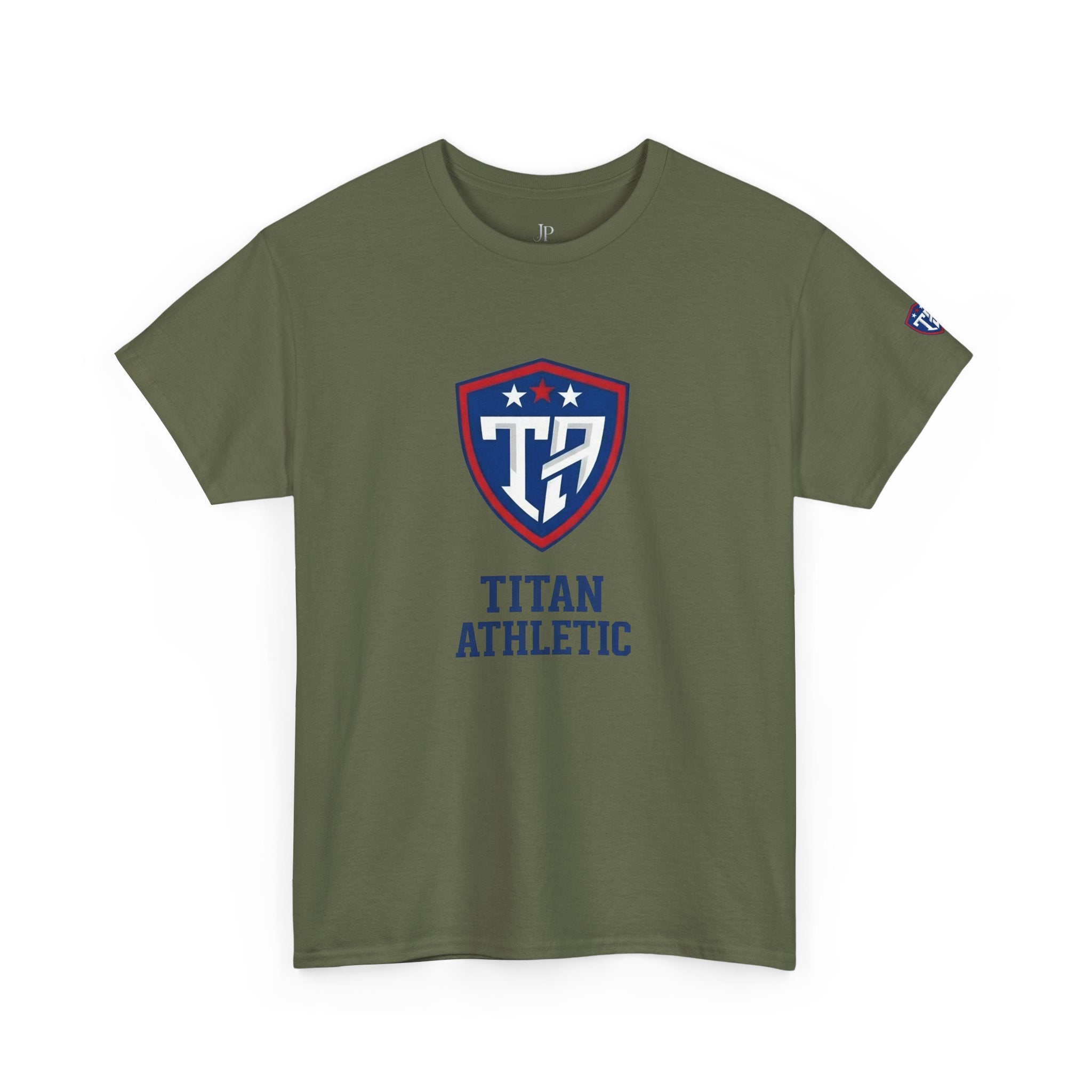 Titan Athleti Shield Tee | Sports Logo T-Shirt, School Team Apparel, JP Ellington