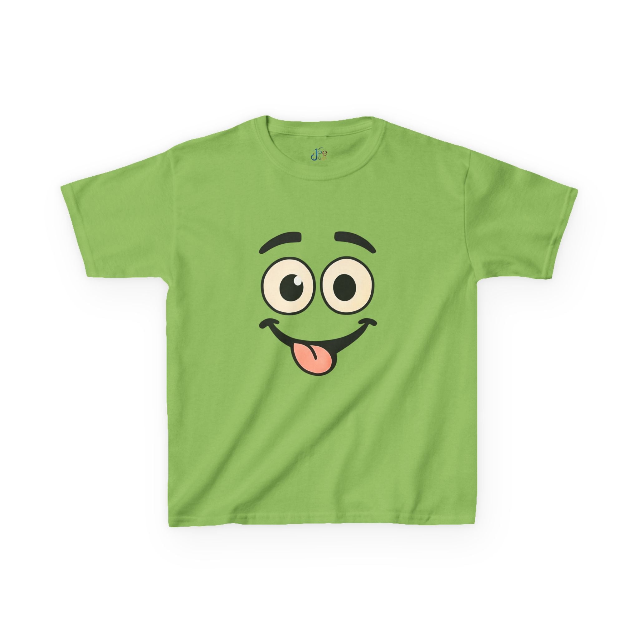 T-Shirt für Kinder mit lustigem Grimassen-Gesicht und rausgestreckter Zunge | Niedliches Emoji-Cartoon-Shirt