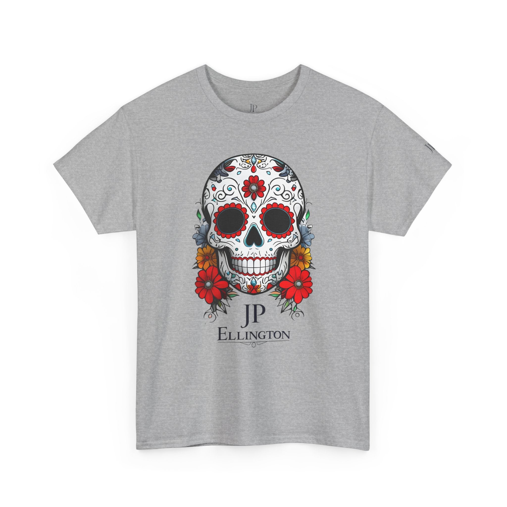 Sugar Skull Tee | Day of the Dead Floral Skull T-Shirt, JP Ellington Edition