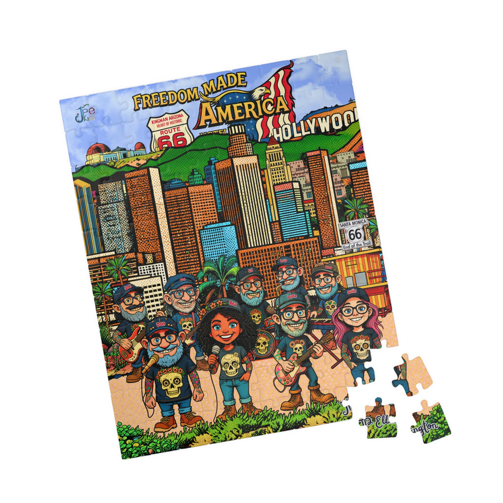 Freedom Made America Band Puzzle | Los Angeles California Puzzle