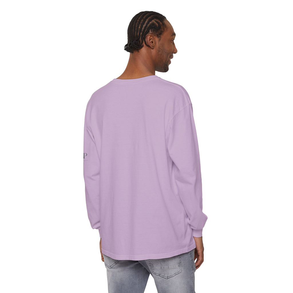 Good Vibes script graphic Long Sleeve Tee | White, Red lettering