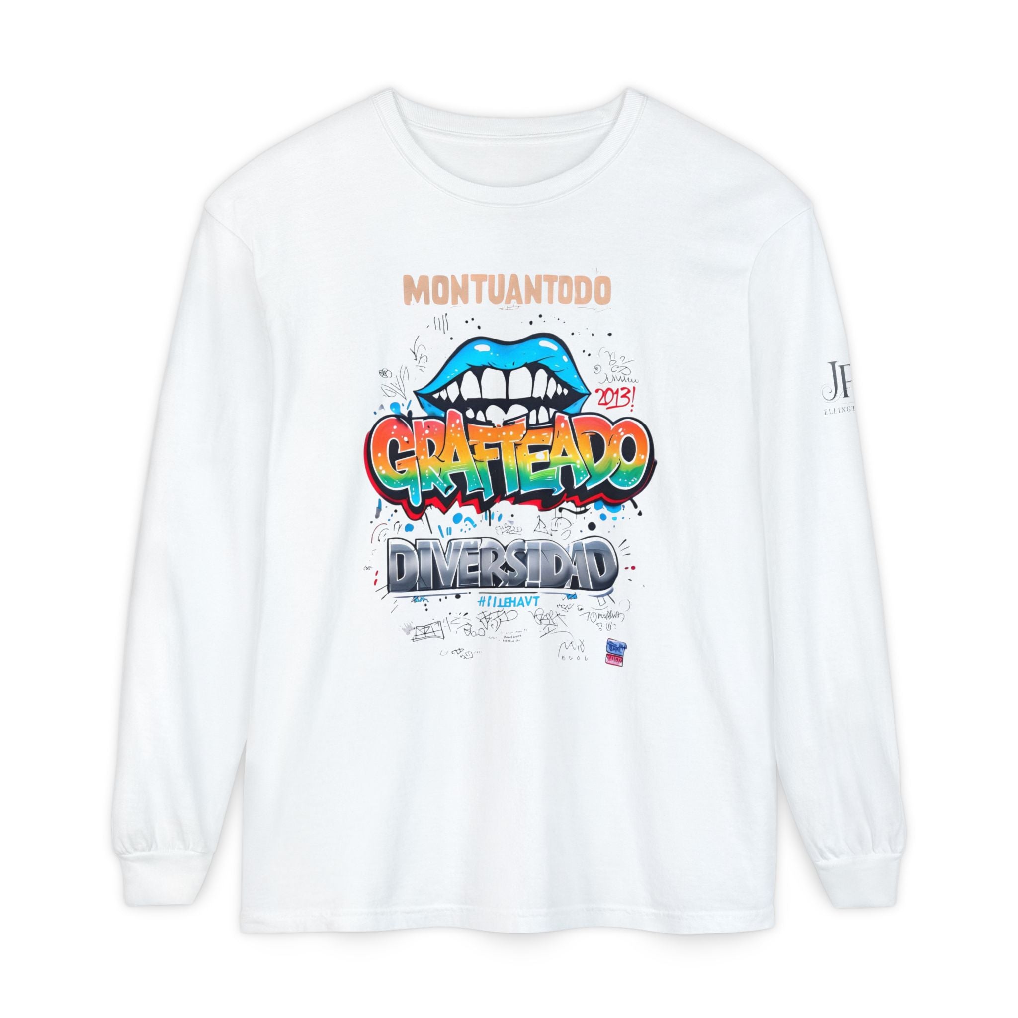 Graffiteado Colorful Graffiti Lips Long Sleeve Shirt | Montuantodo Typography