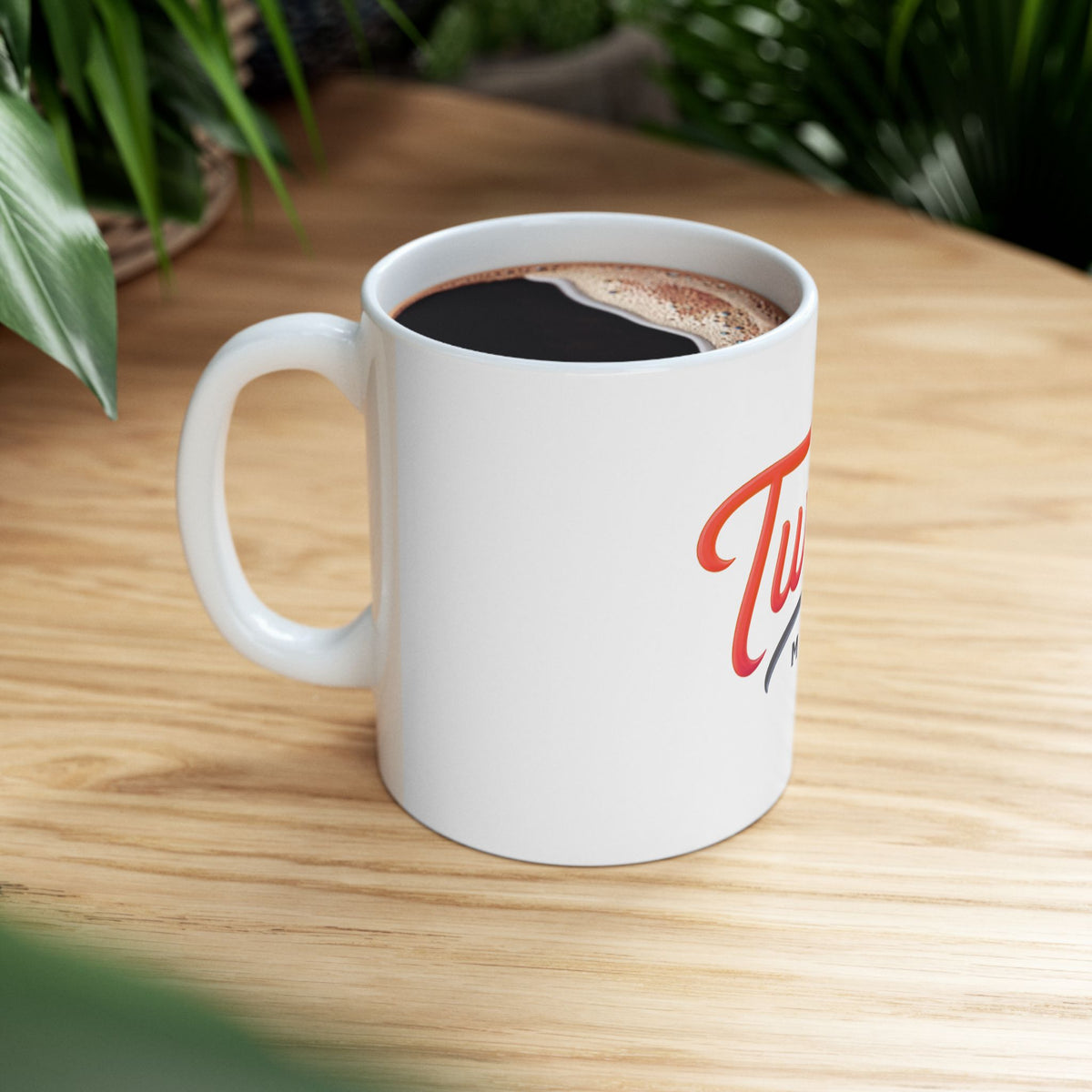 Twins Miami Ceramic Mug 2 – Retro Script Coffee Cup 11oz