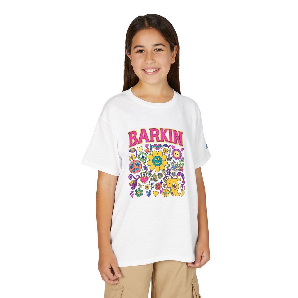 Barkin flower smiley collage T-Shirt | Kids graphic tee, JPE Kids Edition
