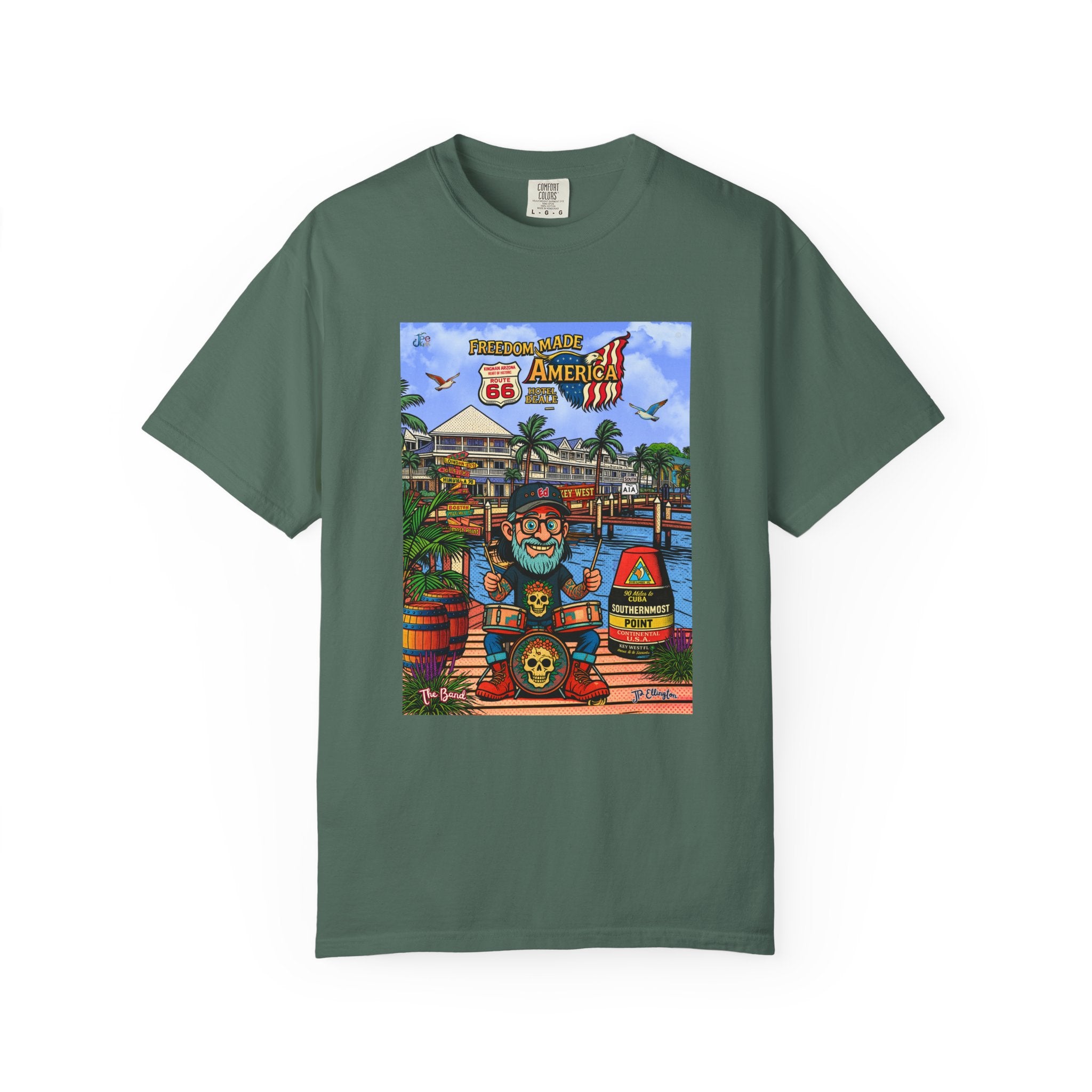 Route 66 Key West T-Shirt | Retro Roadtrip Kunst, Freiheit hat Amerika gemacht Hemd