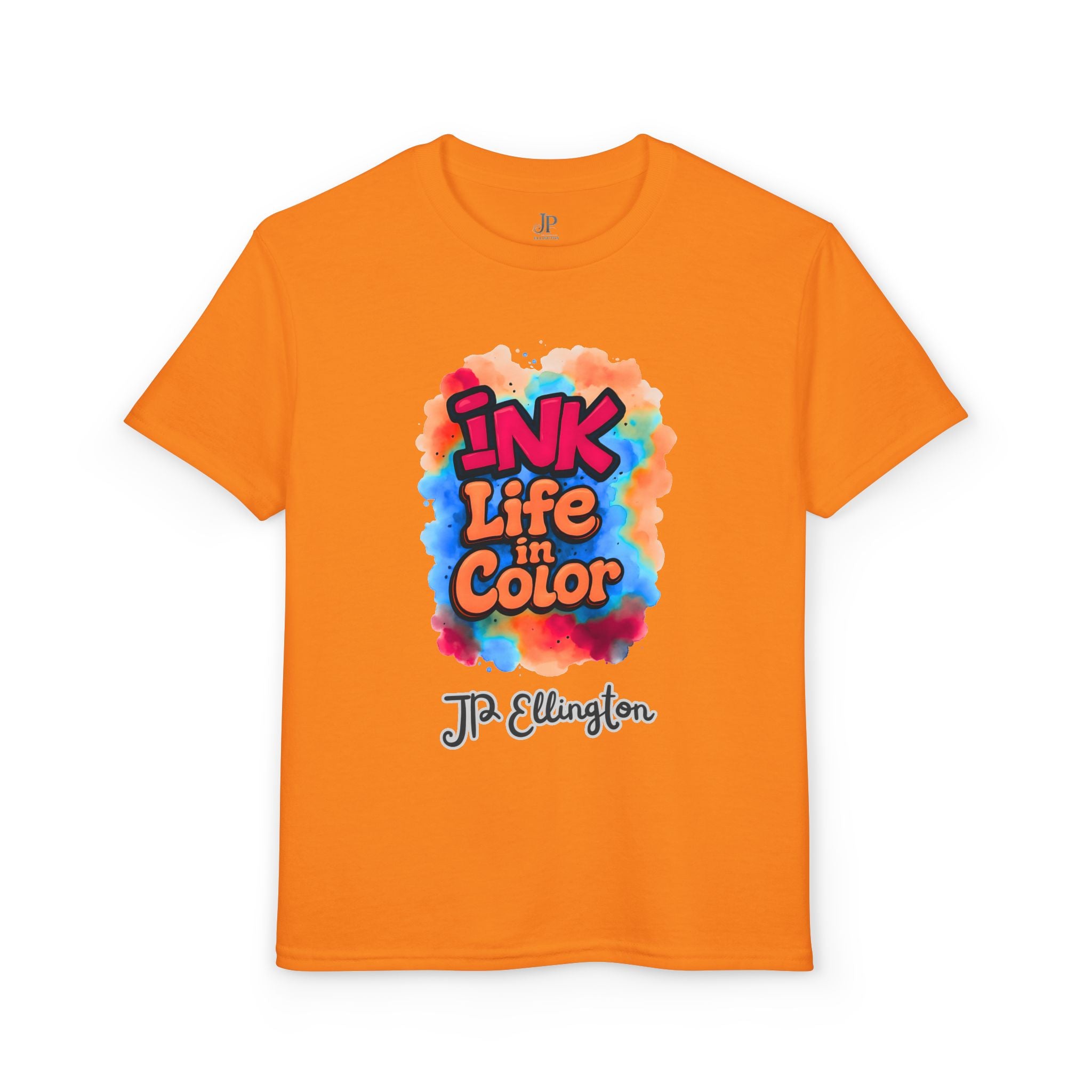 Ink Life in Color Jugend T-Shirt | Buntes Aquarell-Graffiti-Design, JPE Kinder-Edition