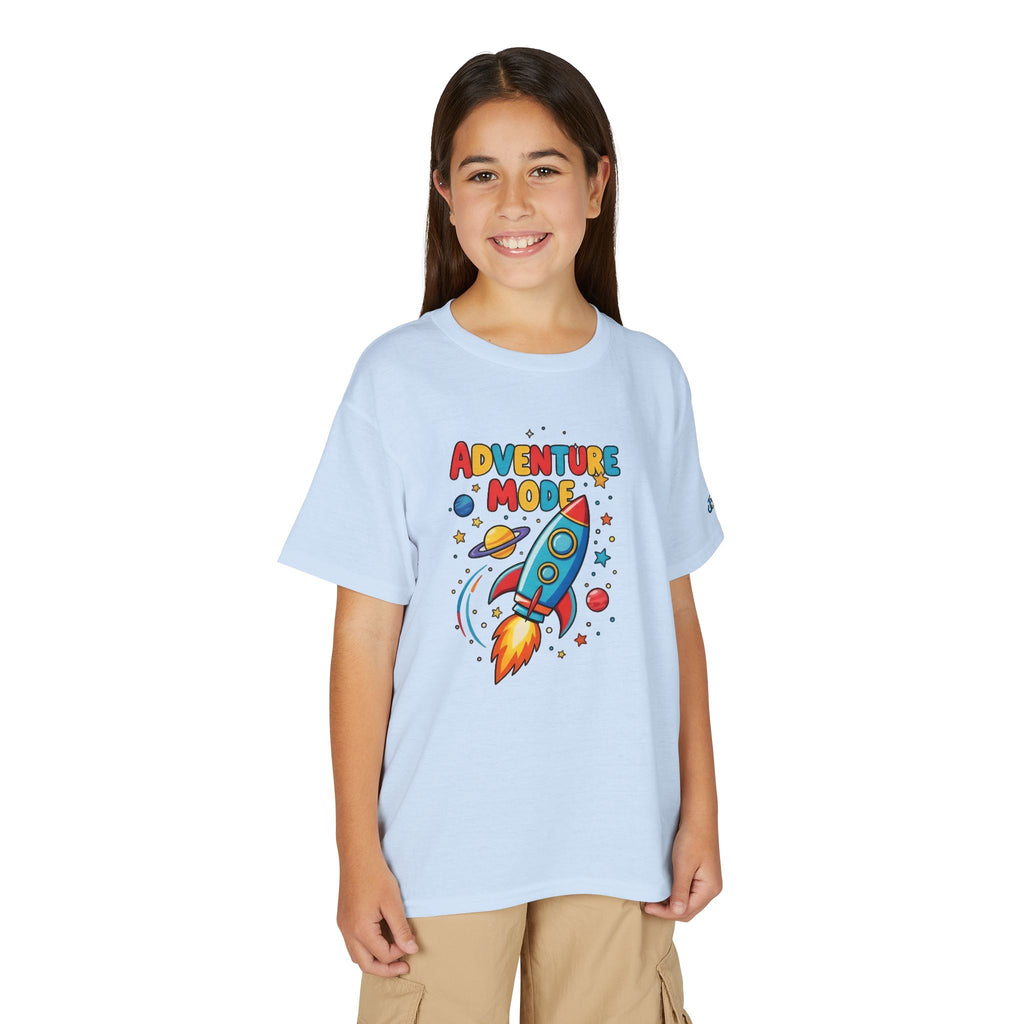 Adventure Mode Rocket Youth T-Shirt | Kids Space Cartoon Tee, JPE Kids Edition