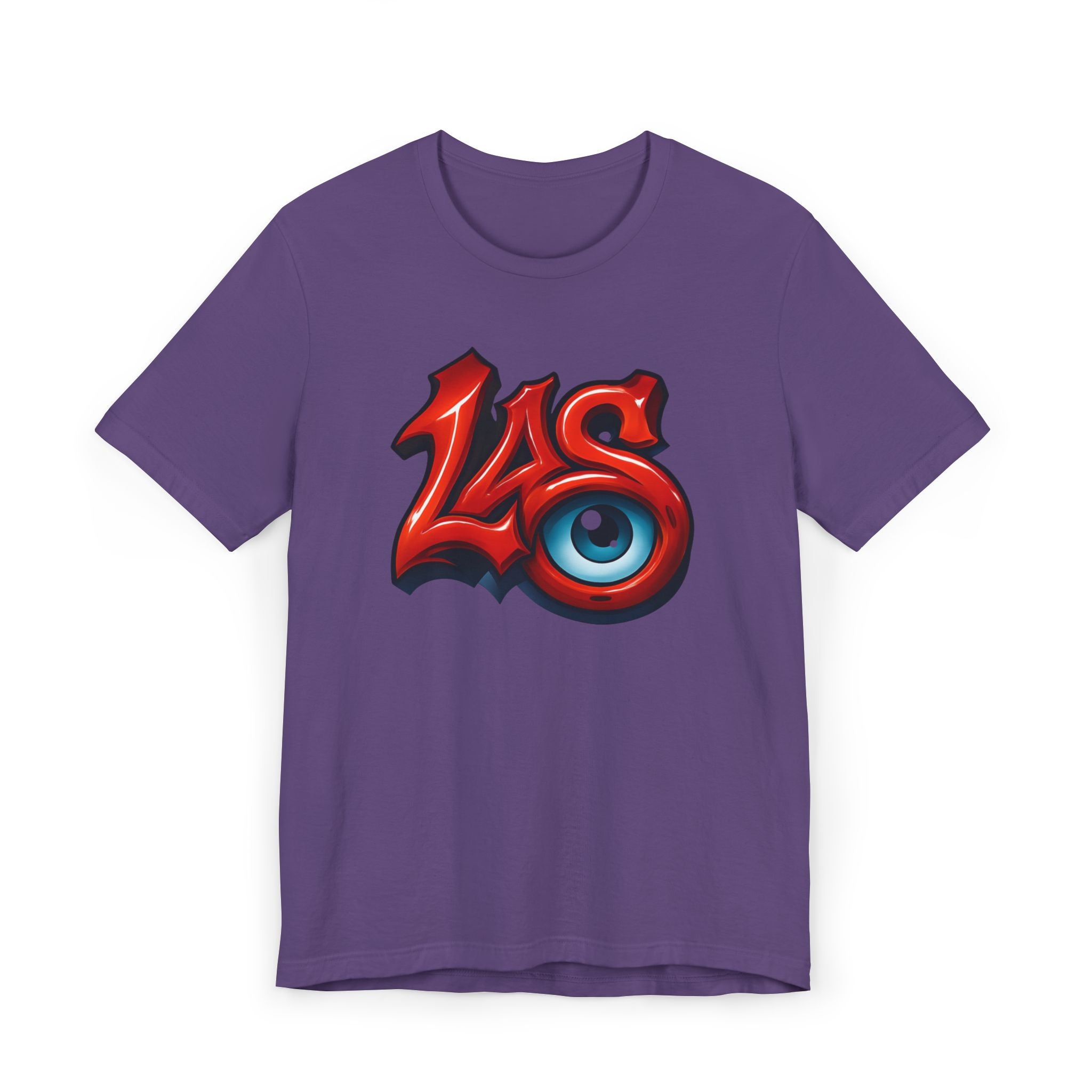 LAS Eyeball Graffiti T-Shirt | Street-Art-Logo, rot-blaue Grafik, JPE Ellington Edition