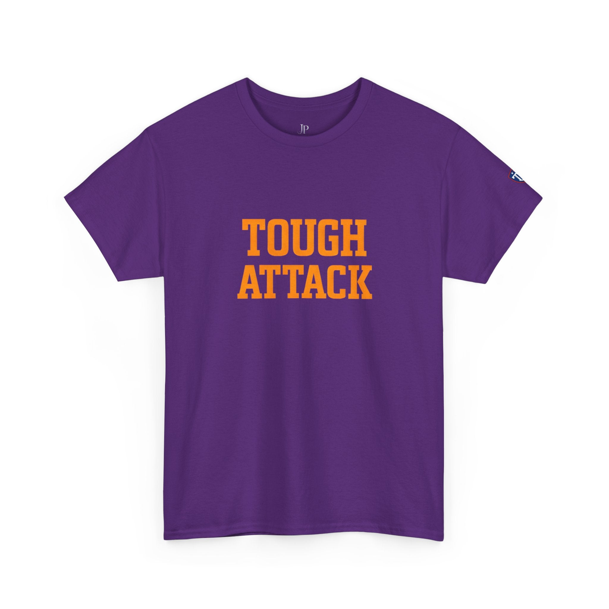 Tough Attack Tee | Sports Slogan, Retro College Lettering, Titan Athletic, JP Ellington