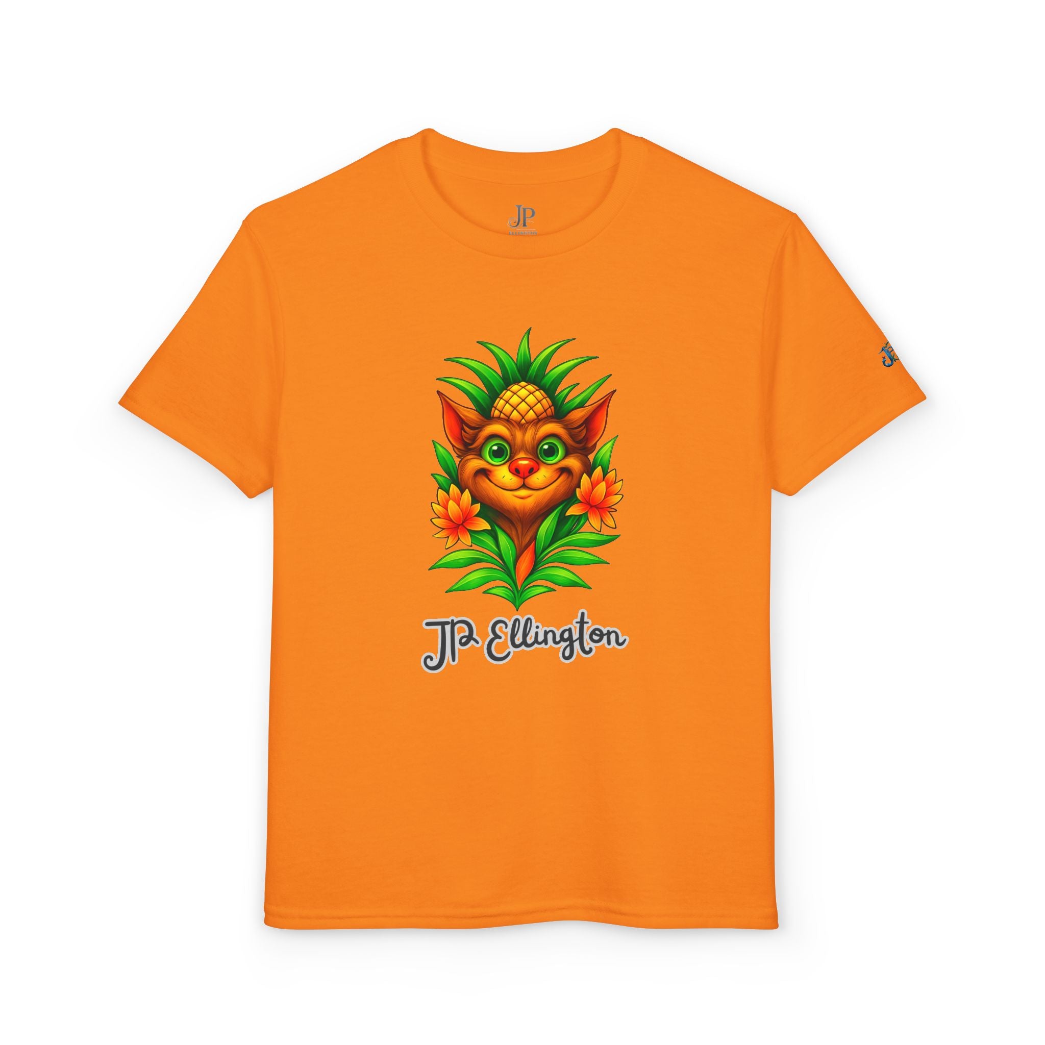 Ananas-Kreatur-Illustration T-Shirt | Buntes tropisches Kinder-T-Shirt, JPE Kids Edition