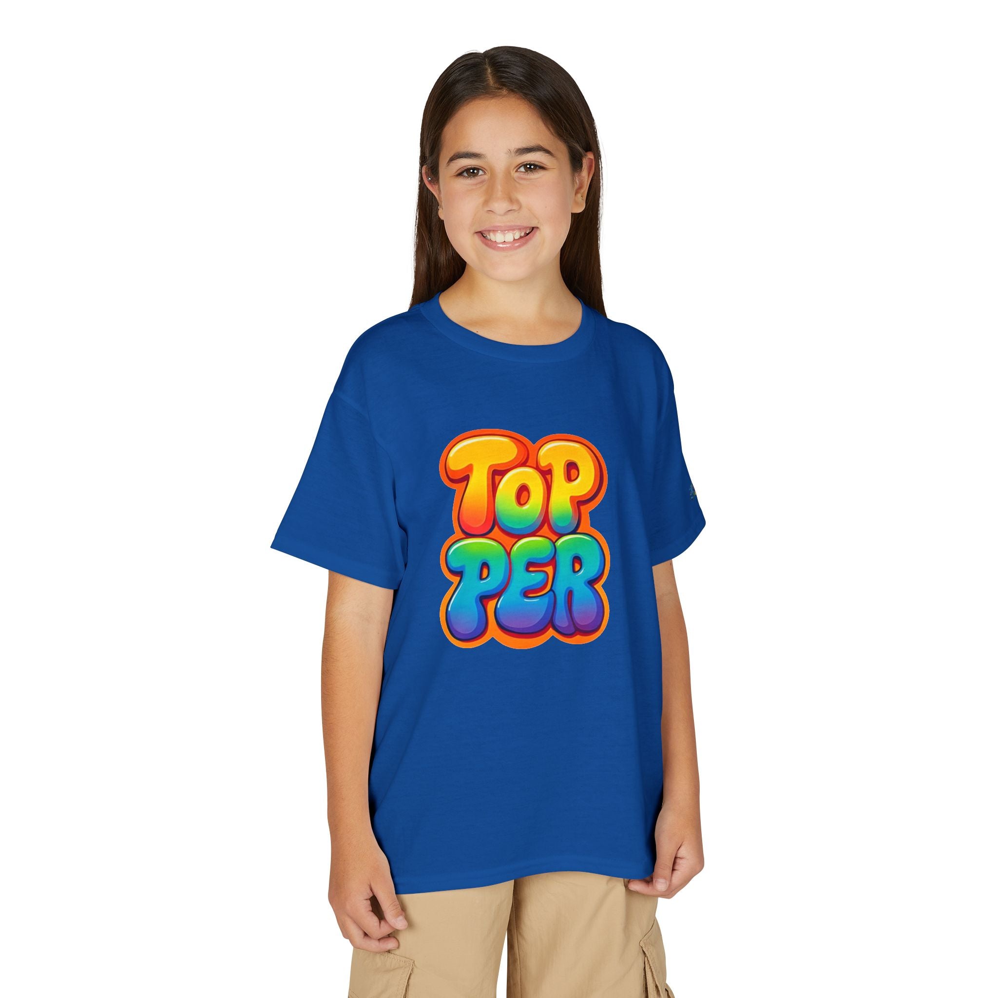 Topper Bubble Letters T-Shirt | Colorful Kids Graphic Tee, JPE Kids Edition