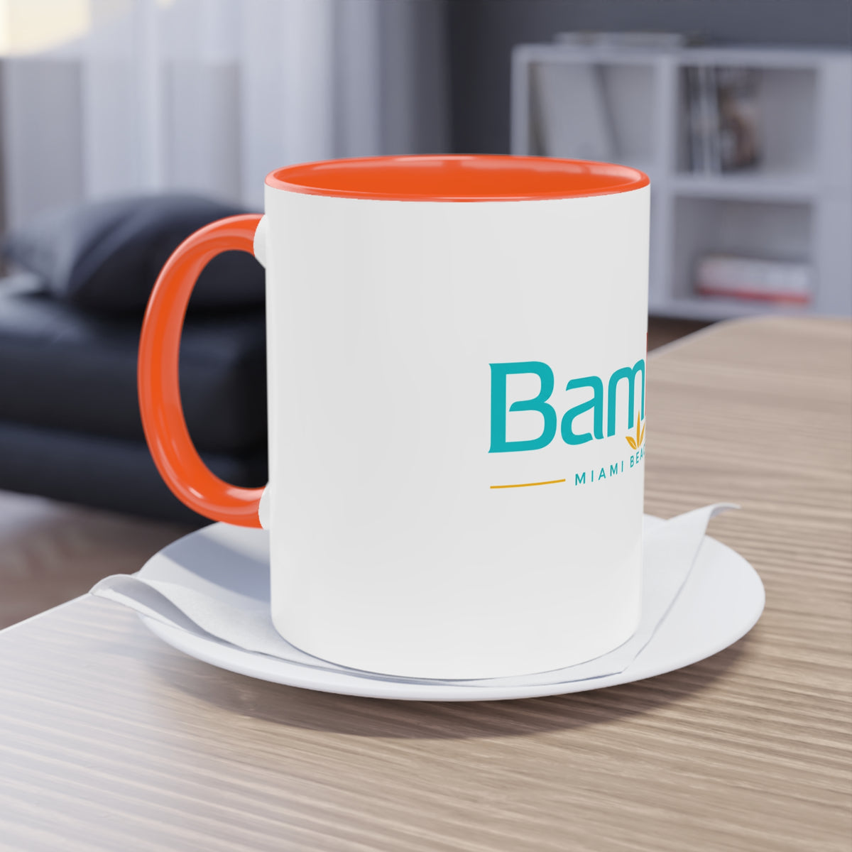 Miami Beach Bar Bamboo Logo Coffee Mug – Two-Tone 11oz