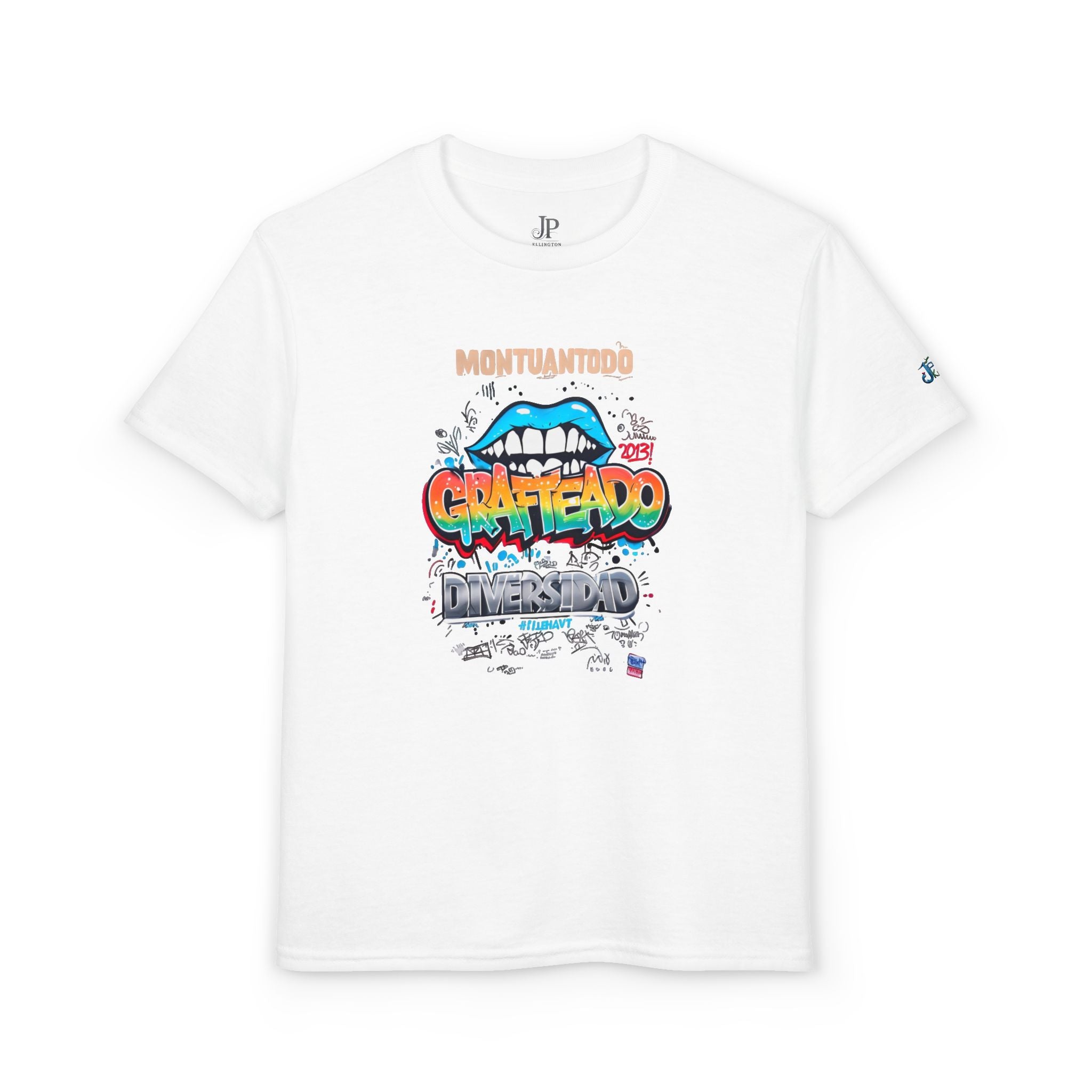 Graffiti-Grafik-T-Shirt | Buntes Street-Art-Logo, JPE Kids Edition