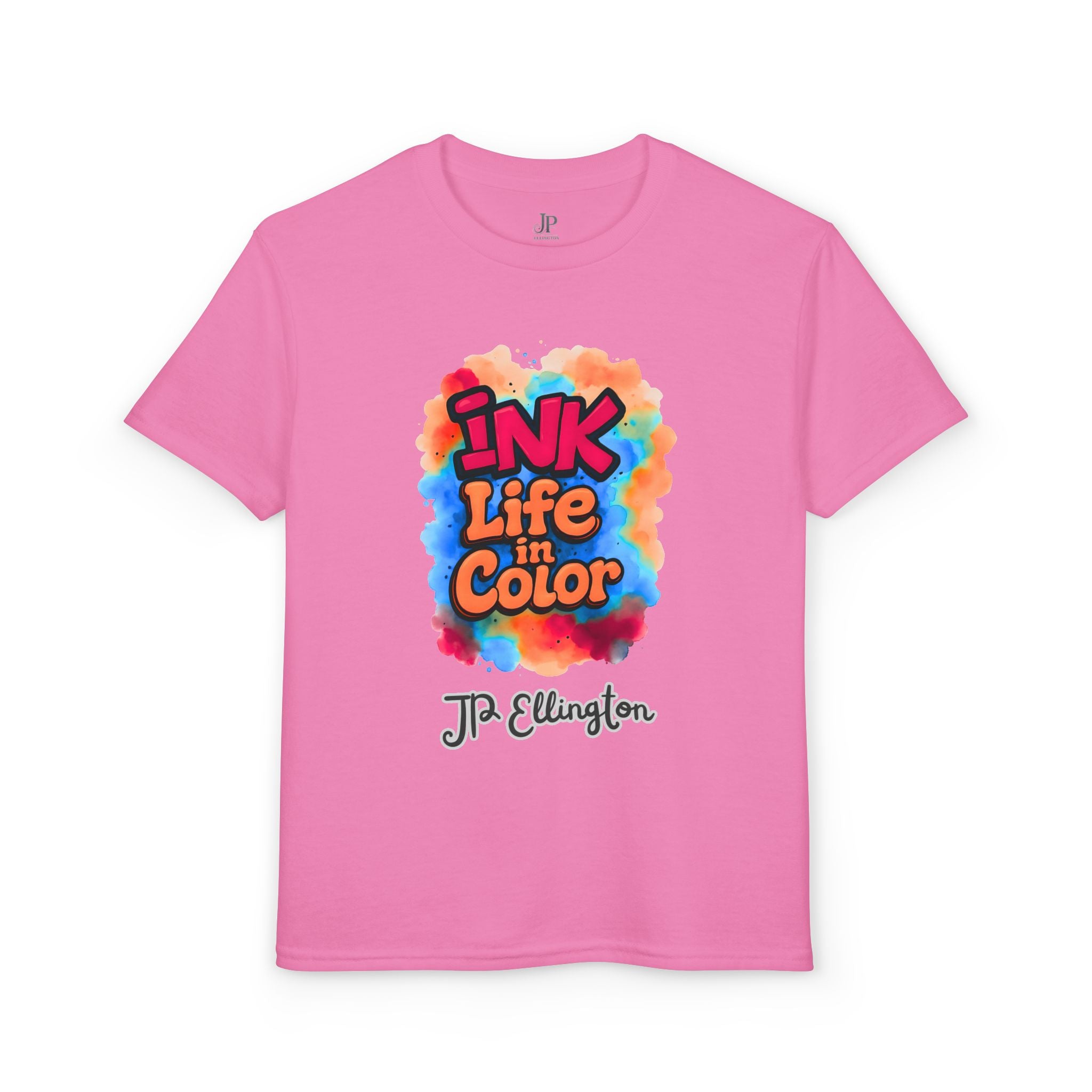 Ink Life in Color Jugend T-Shirt | Buntes Aquarell-Graffiti-Design, JPE Kinder-Edition