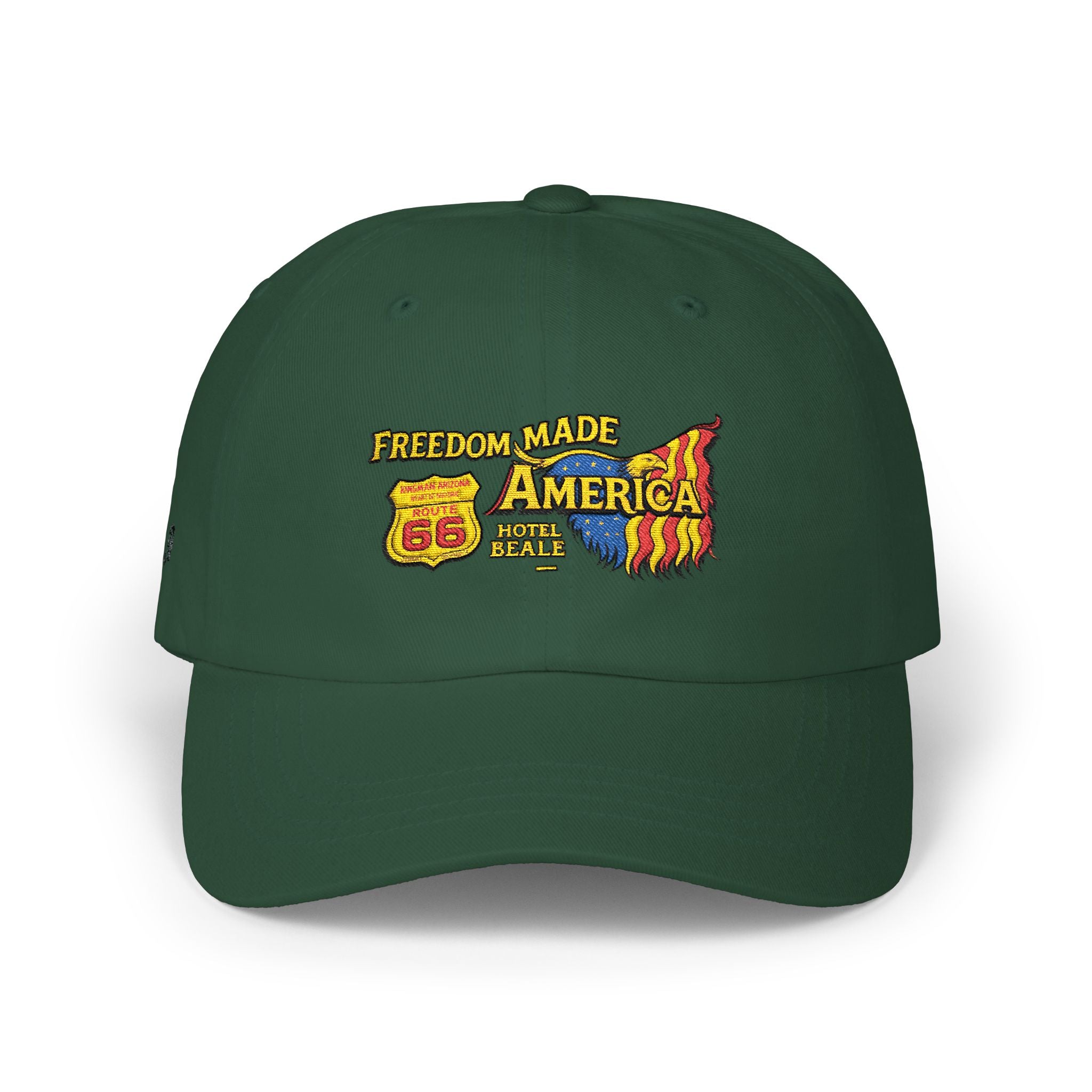 Freedom Made America Route 66 Karte Dad Cap | Patriotische USA-Flagge bestickt