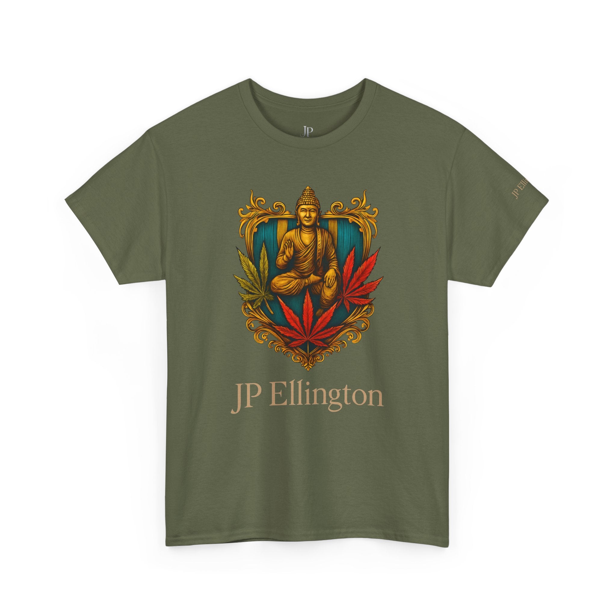 Buddha Crest with Cannabis Leaves T-Shirt | JP Ellington Edition
