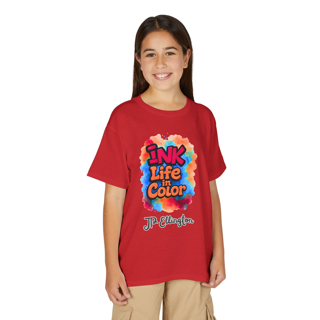 Ink Life in Color Youth T-Shirt | Colorful Watercolor Graffiti Design, JPE Kids Edition