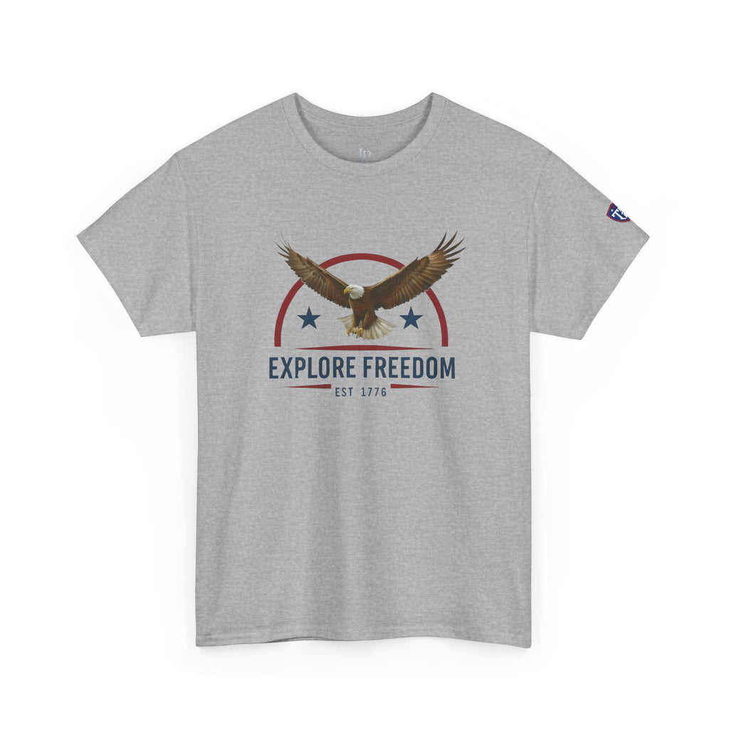 Explore Freedom Eagle T-Shirt | Patriotic American Flag Stars Tee, Titan Athletic, JP Ellington